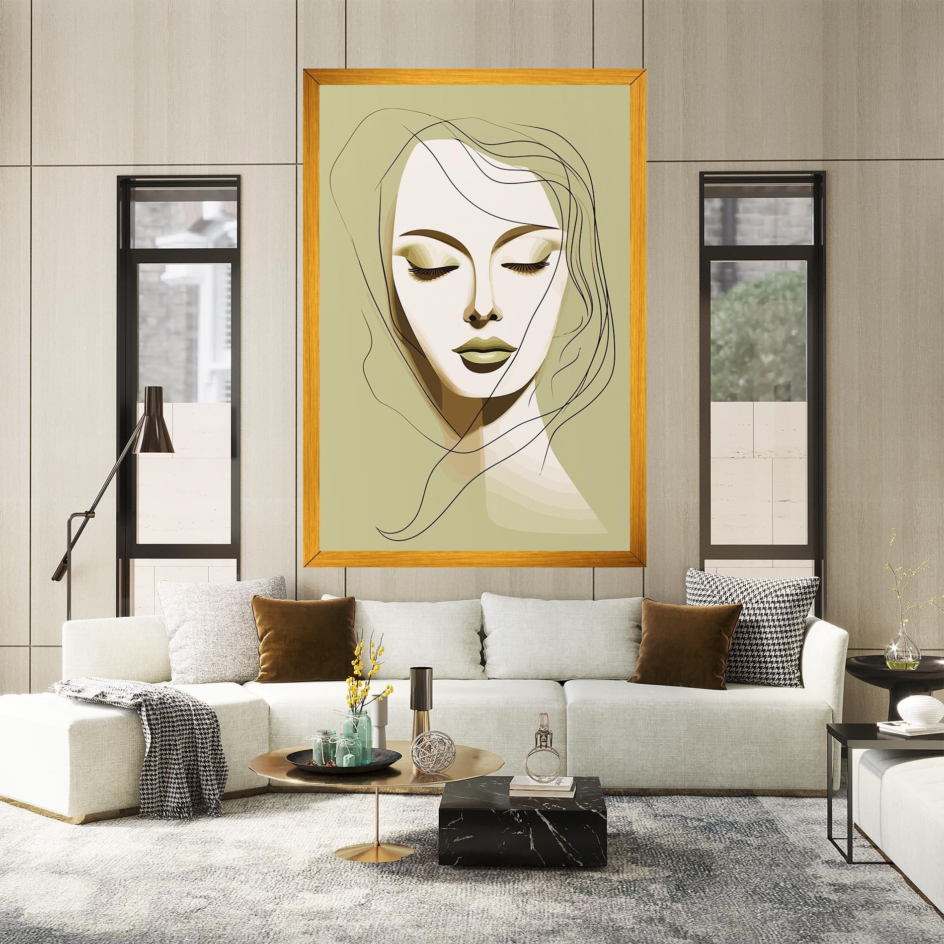 Tablou Canvas Cream Womans Face mockup 2