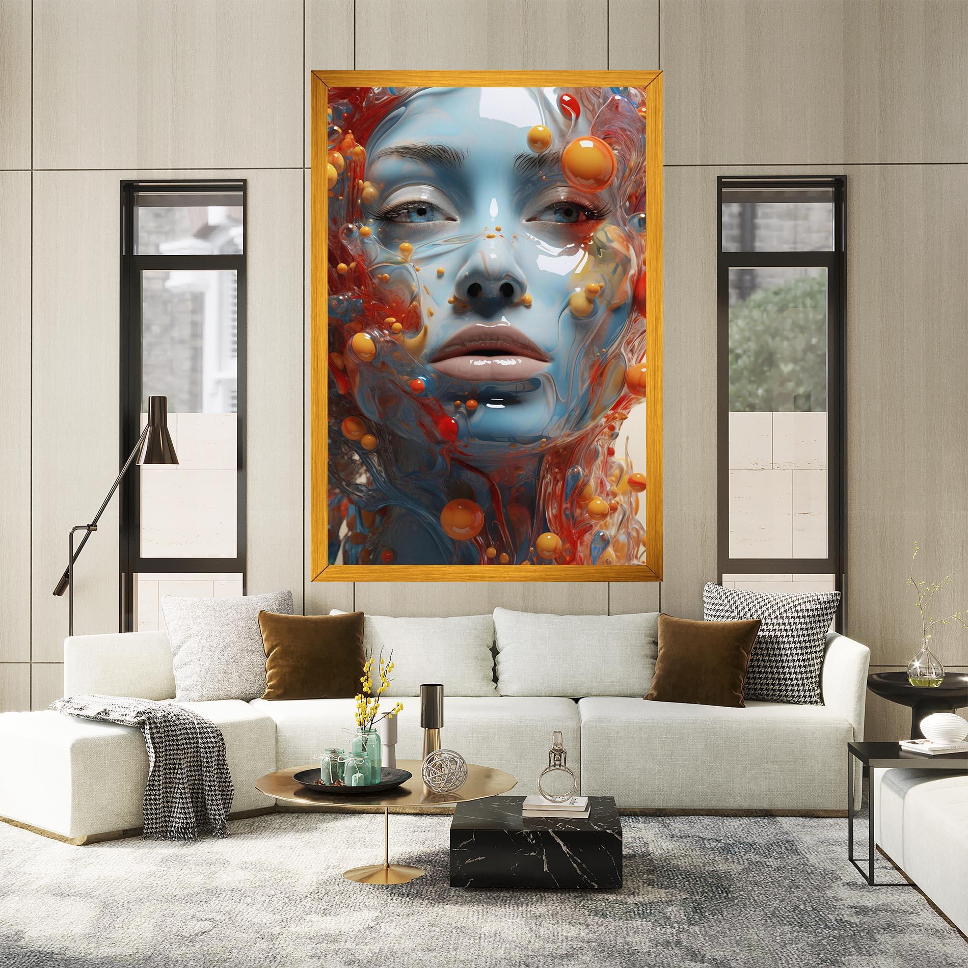 Tablou Canvas Pretty Blue Face mockup 2