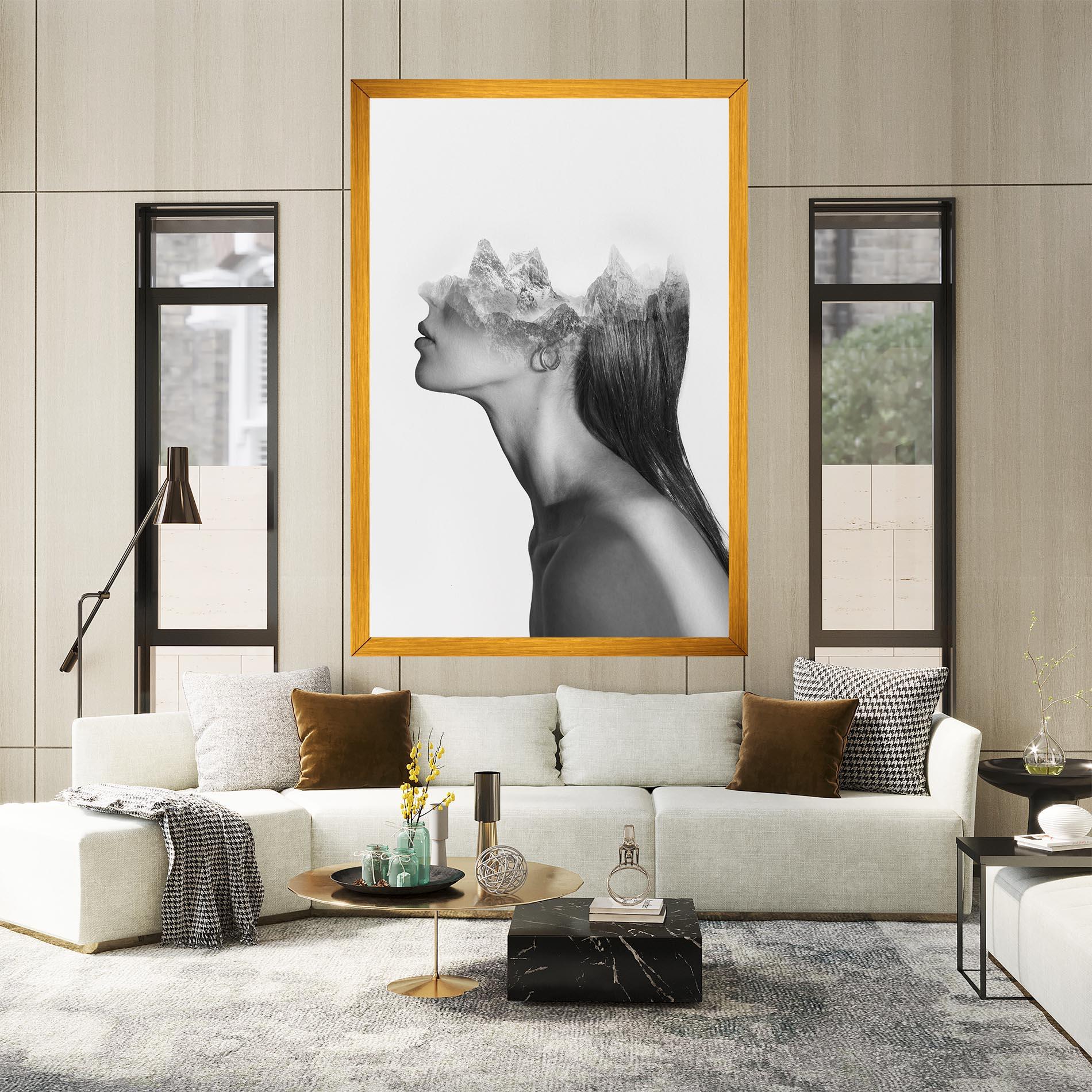 Tablou Canvas Woman Mountains View mockup 2