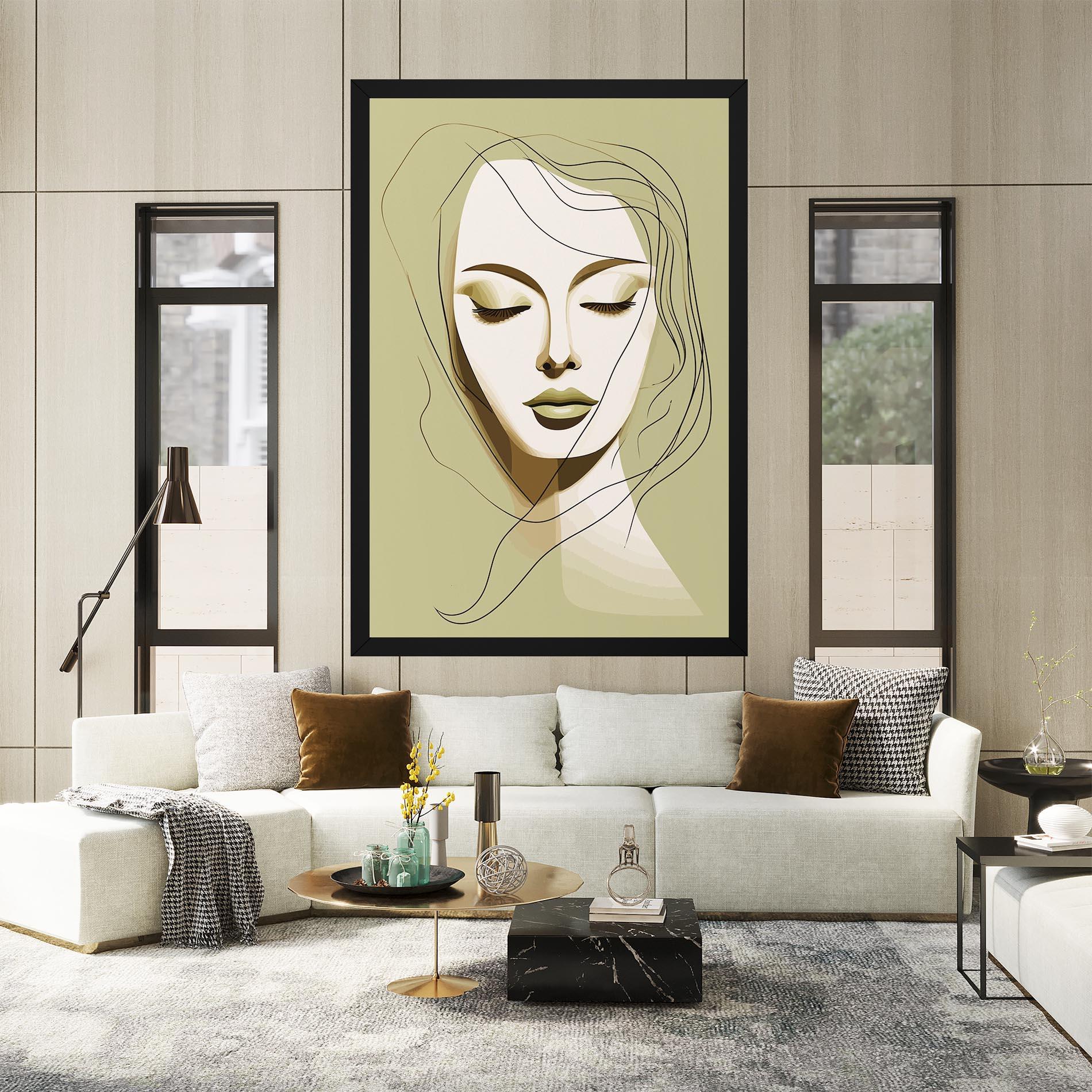 Tablou Canvas Cream Womans Face mockup 2