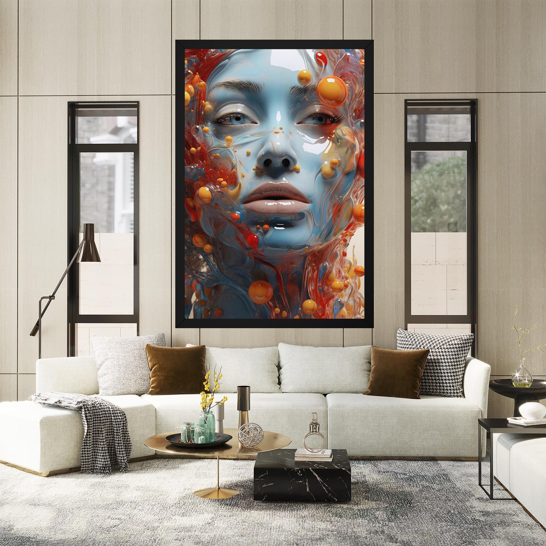 Tablou Canvas Pretty Blue Face mockup 2