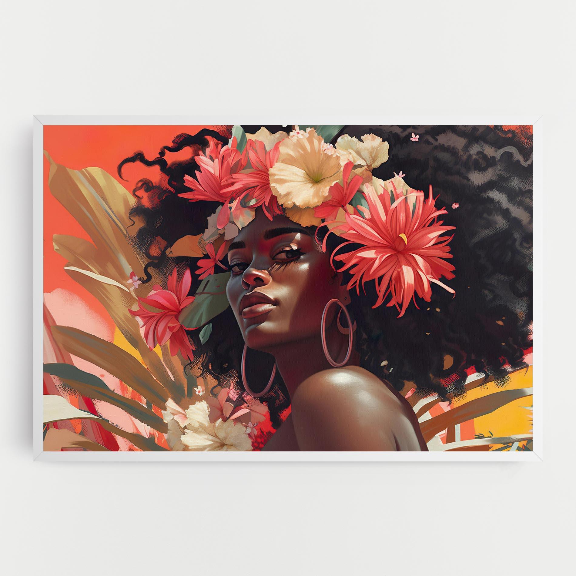 Tablou Canvas African Flower Woman mockup 0