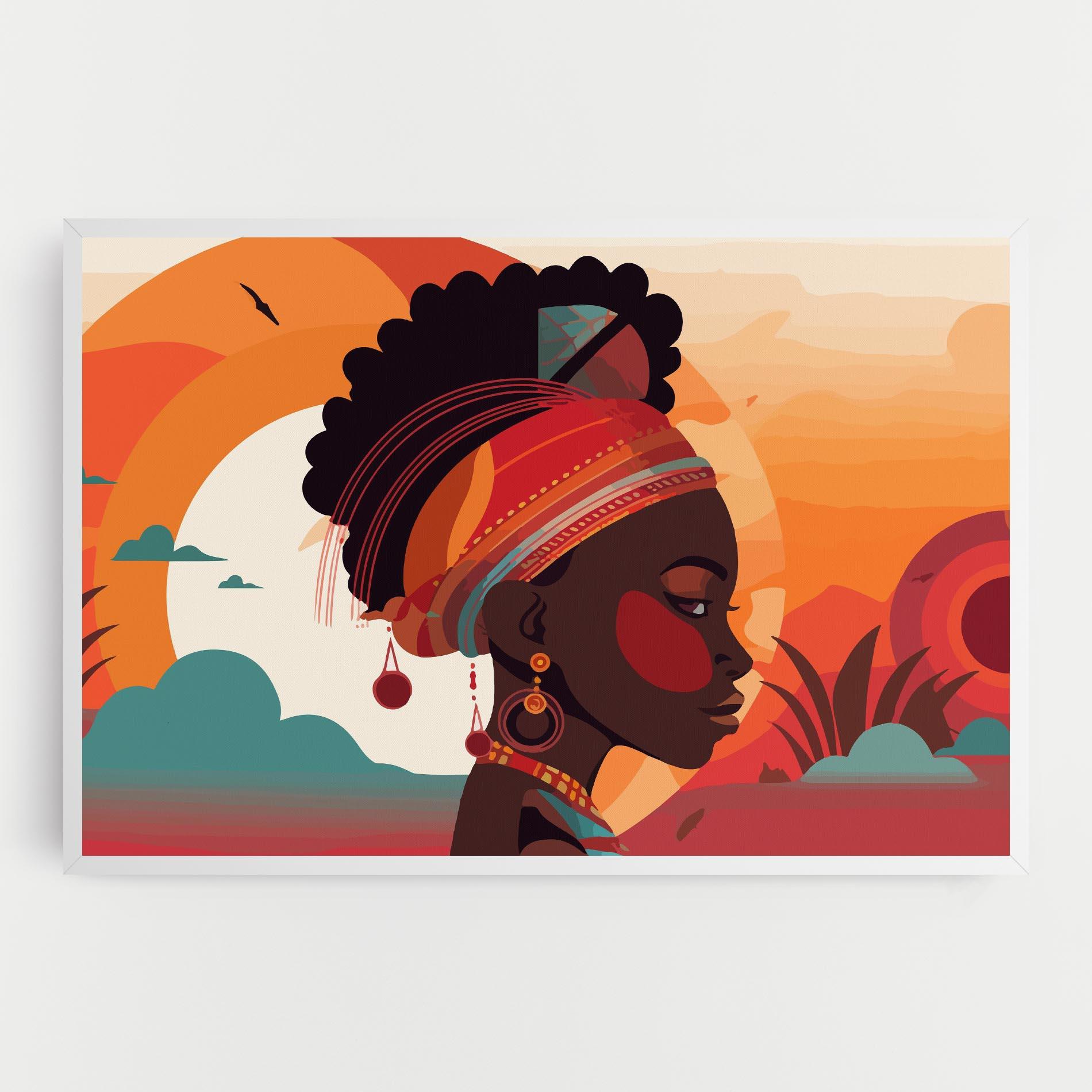 Tablou Canvas African Lady Art mockup 0