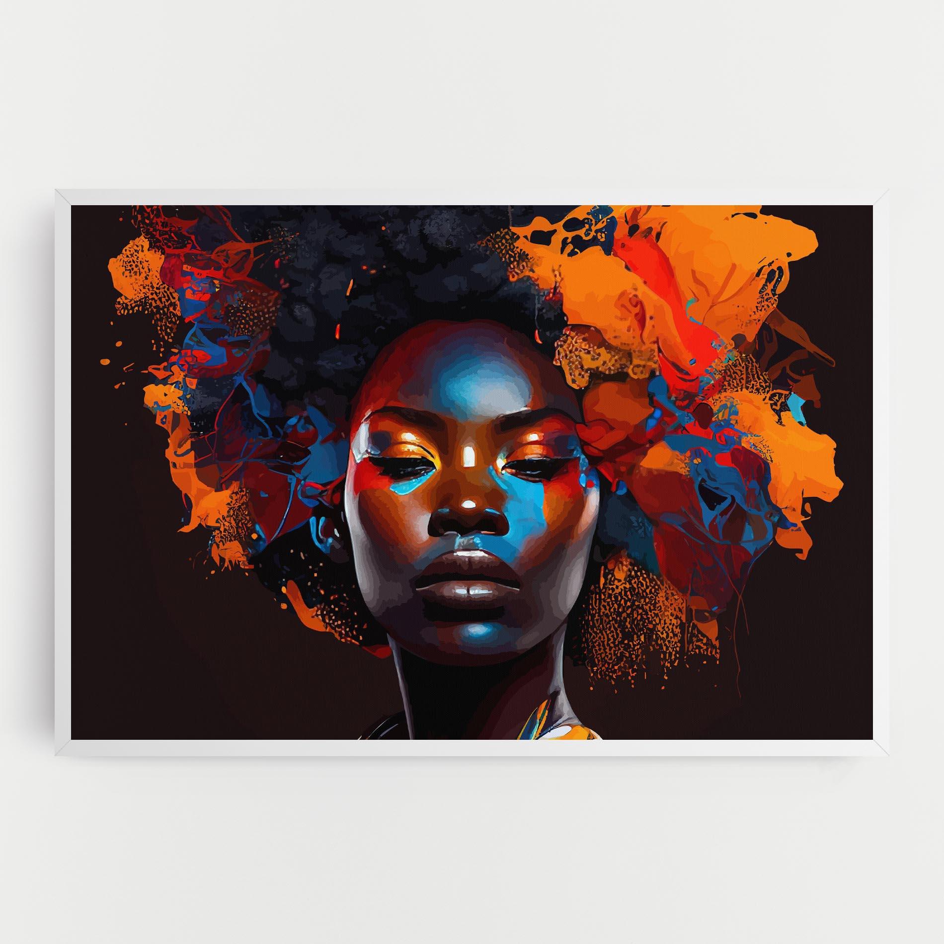 Tablou Canvas Africat Yellow Hair mockup 0