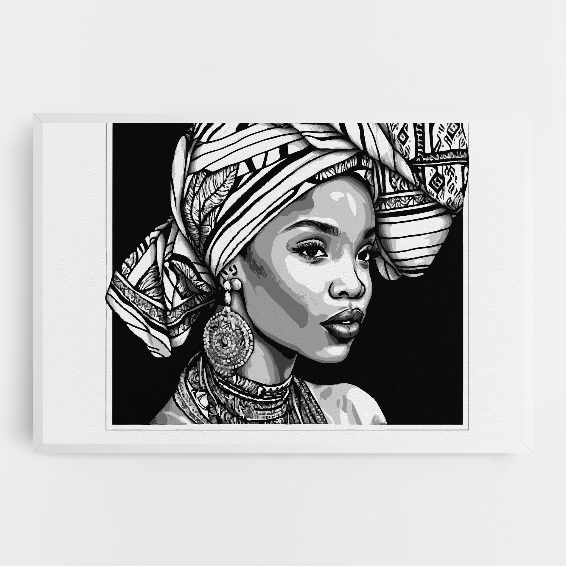 Tablou Canvas Beautiful African Lady mockup 0