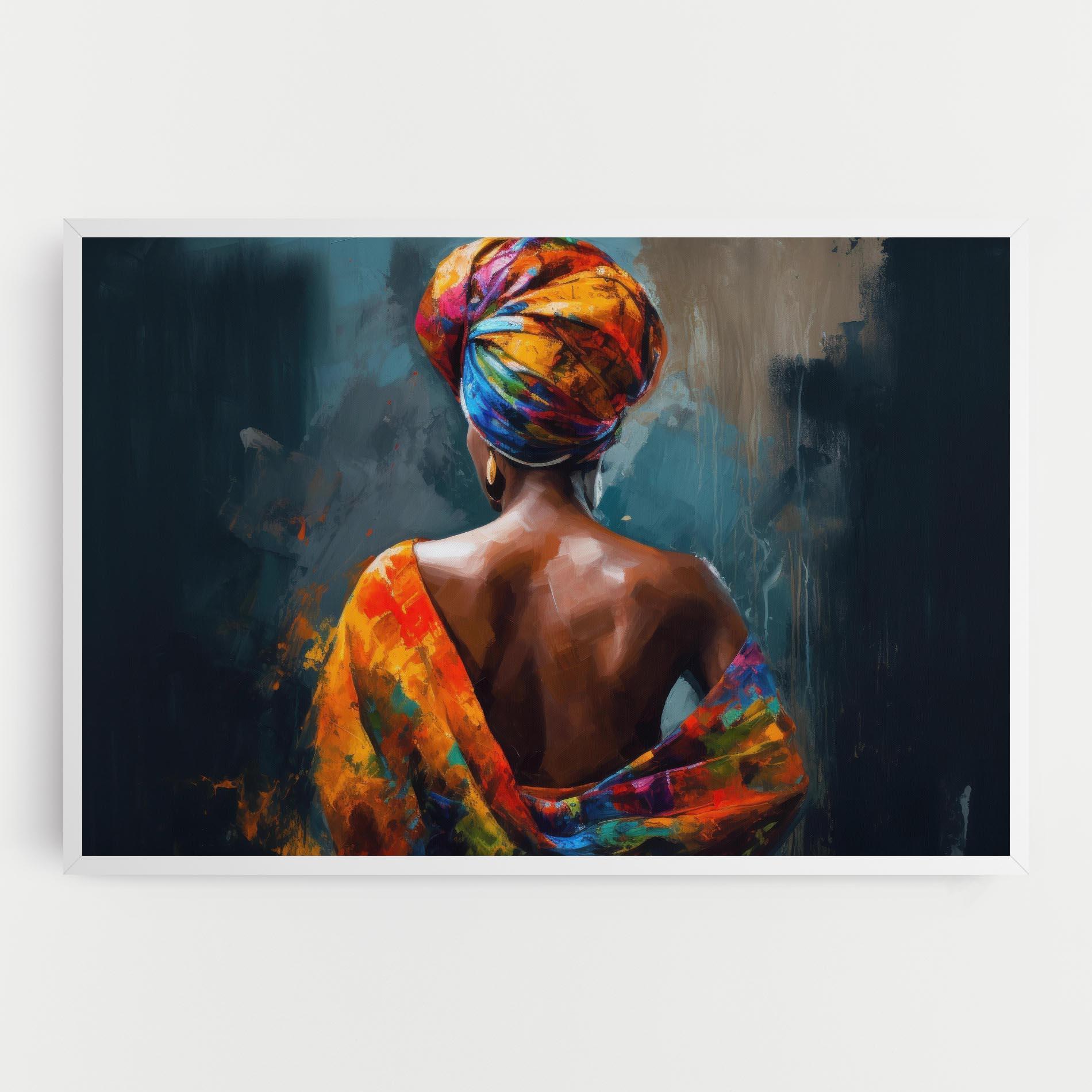 Tablou Canvas Colorful Turban Woman mockup 0