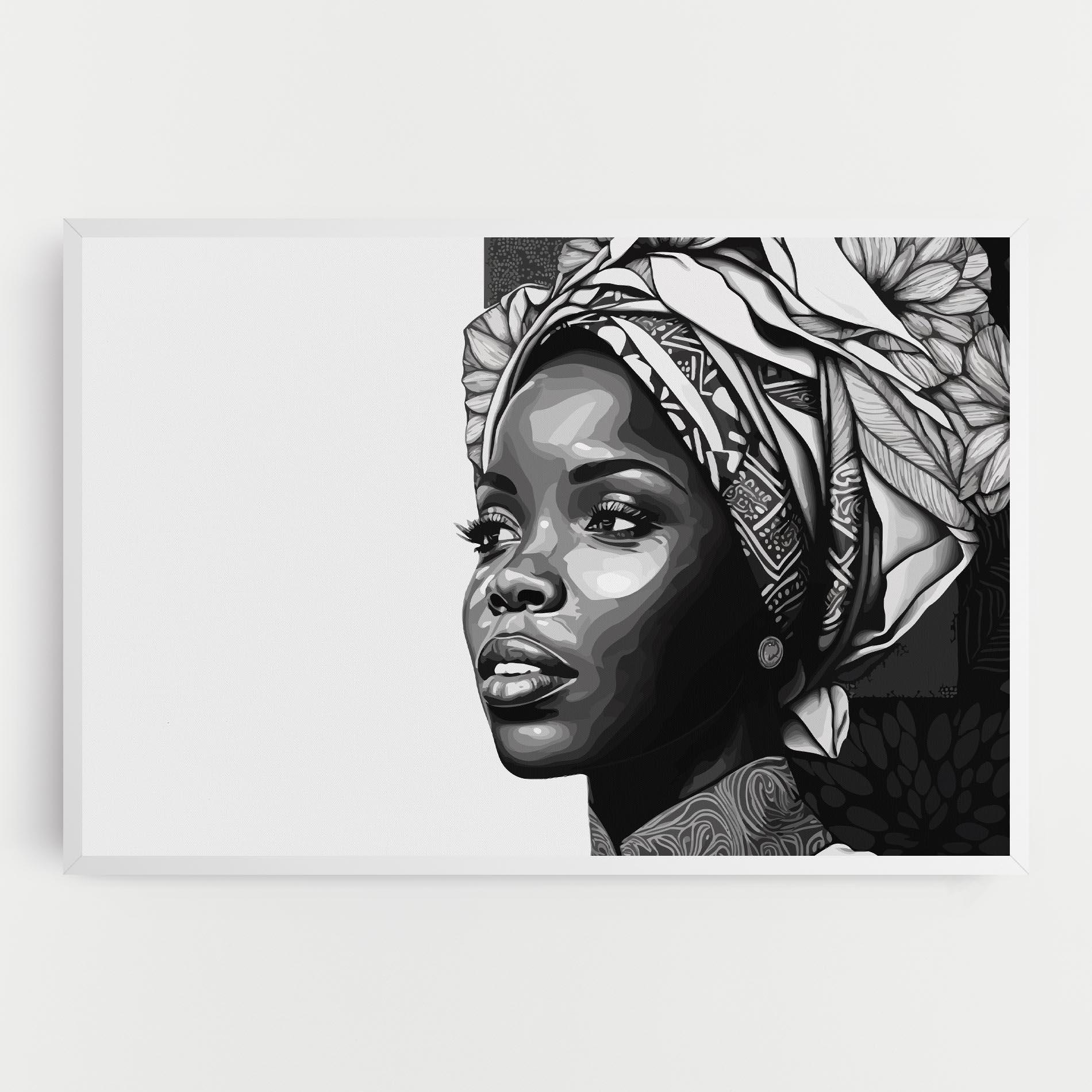 Tablou Canvas Pretty African Woman mockup 0