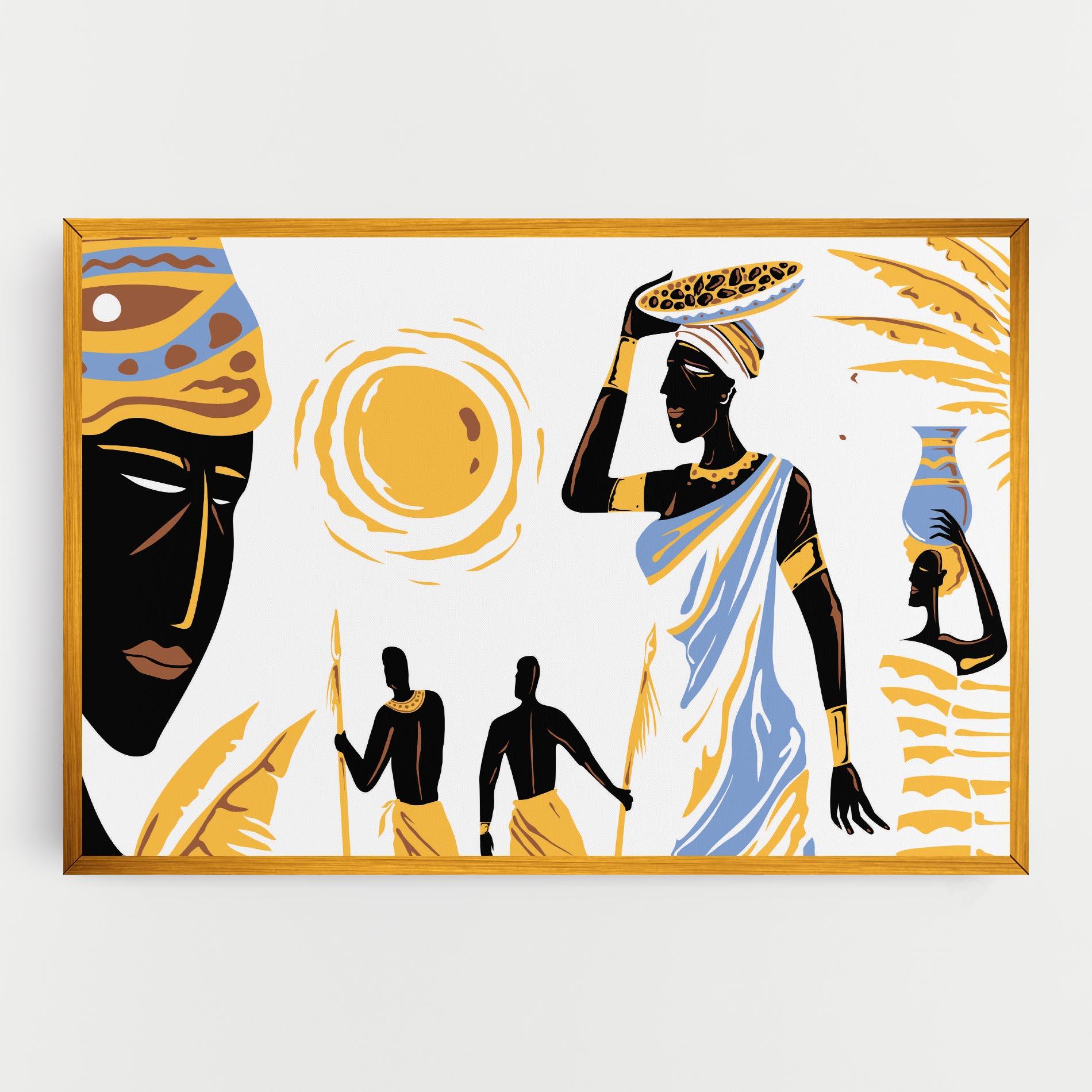 Tablou Canvas African Drawing mockup 0