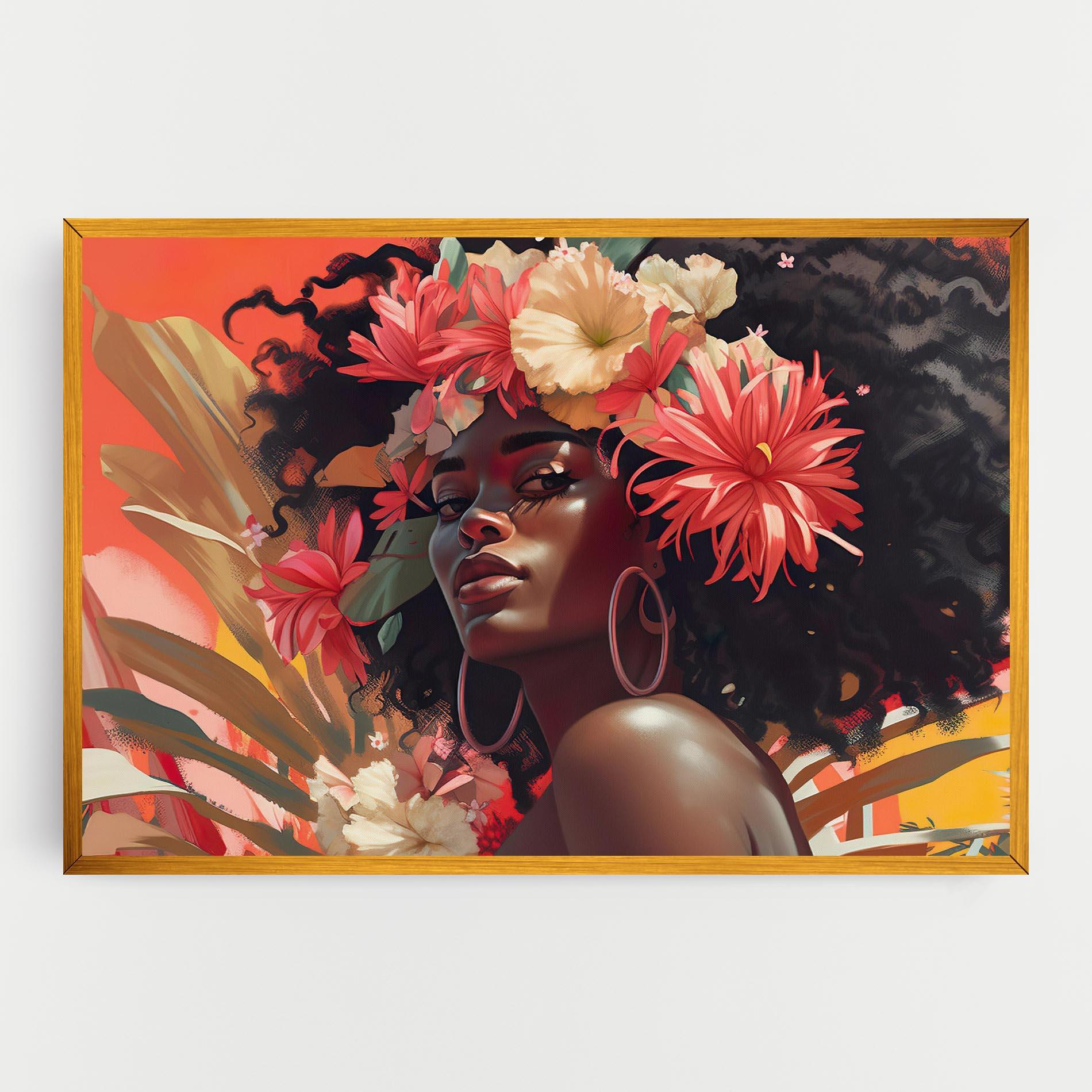 Tablou Canvas African Flower Woman mockup 0