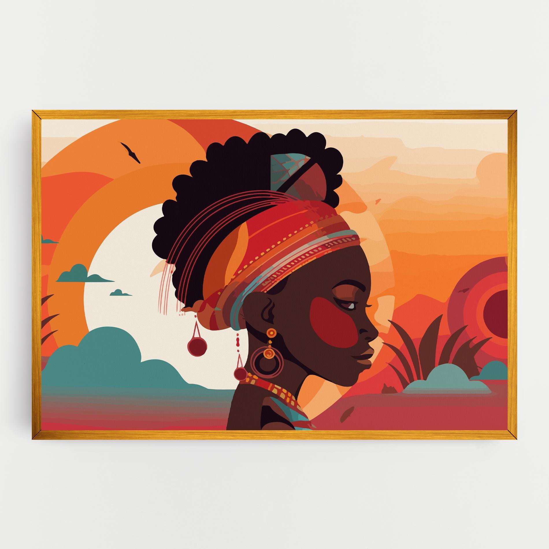 Tablou Canvas African Lady Art mockup 0