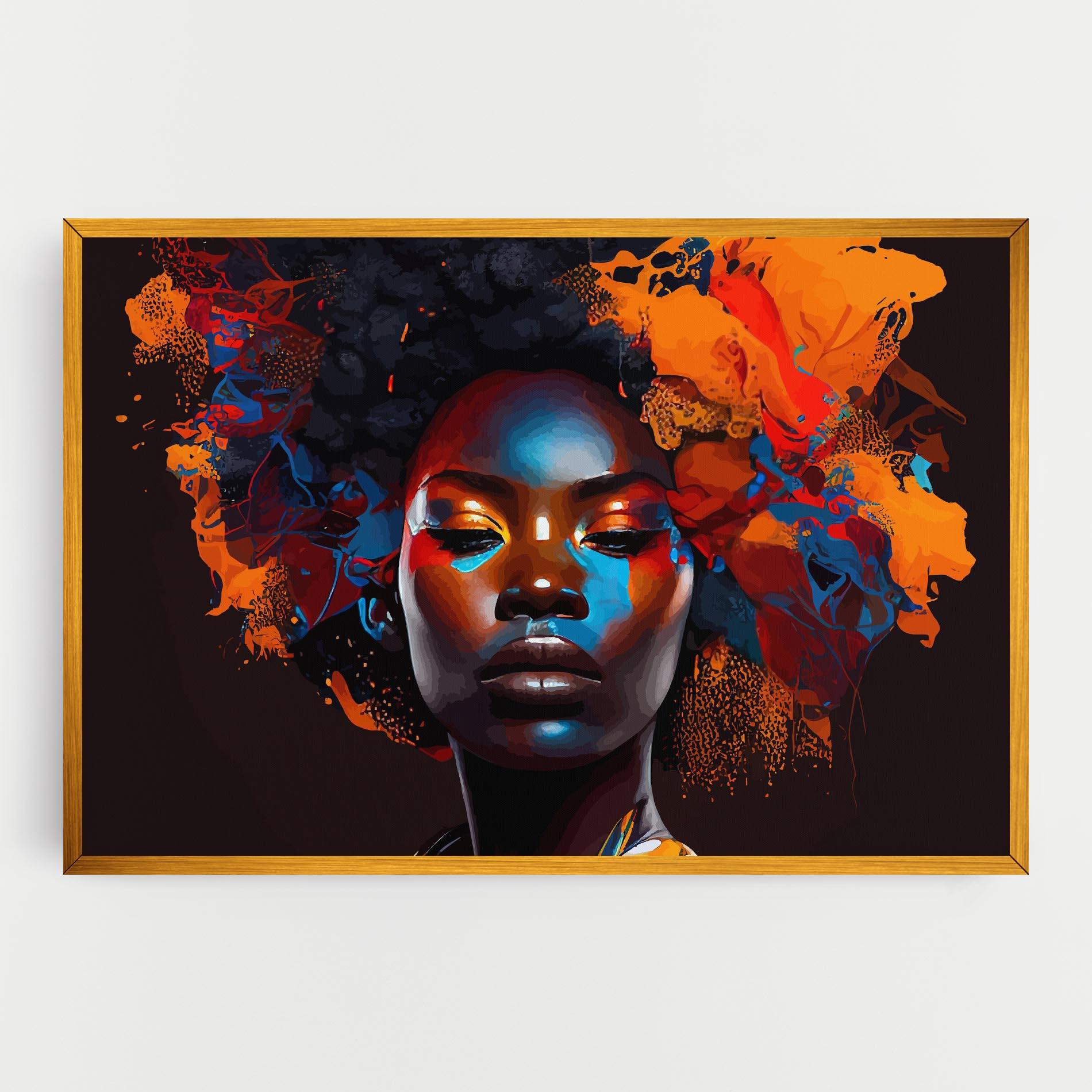 Tablou Canvas Africat Yellow Hair mockup 0