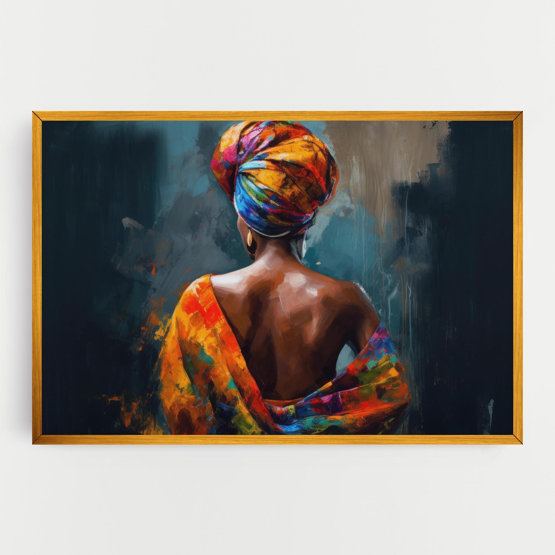 Tablou Canvas Colorful Turban Woman mockup 0