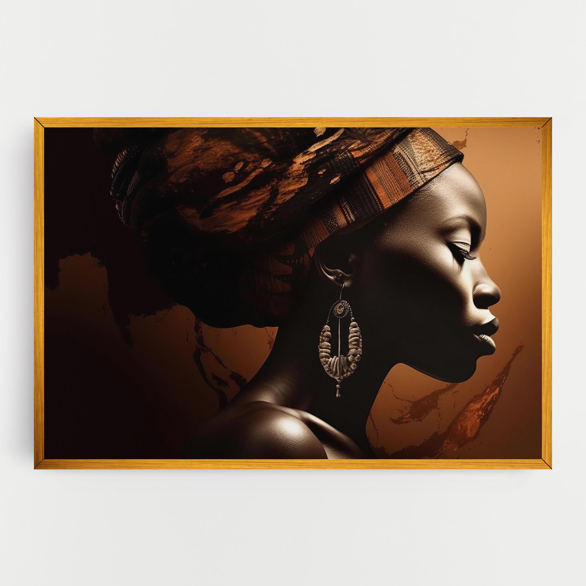 Tablou Canvas Interesting African Earrings mockup 0