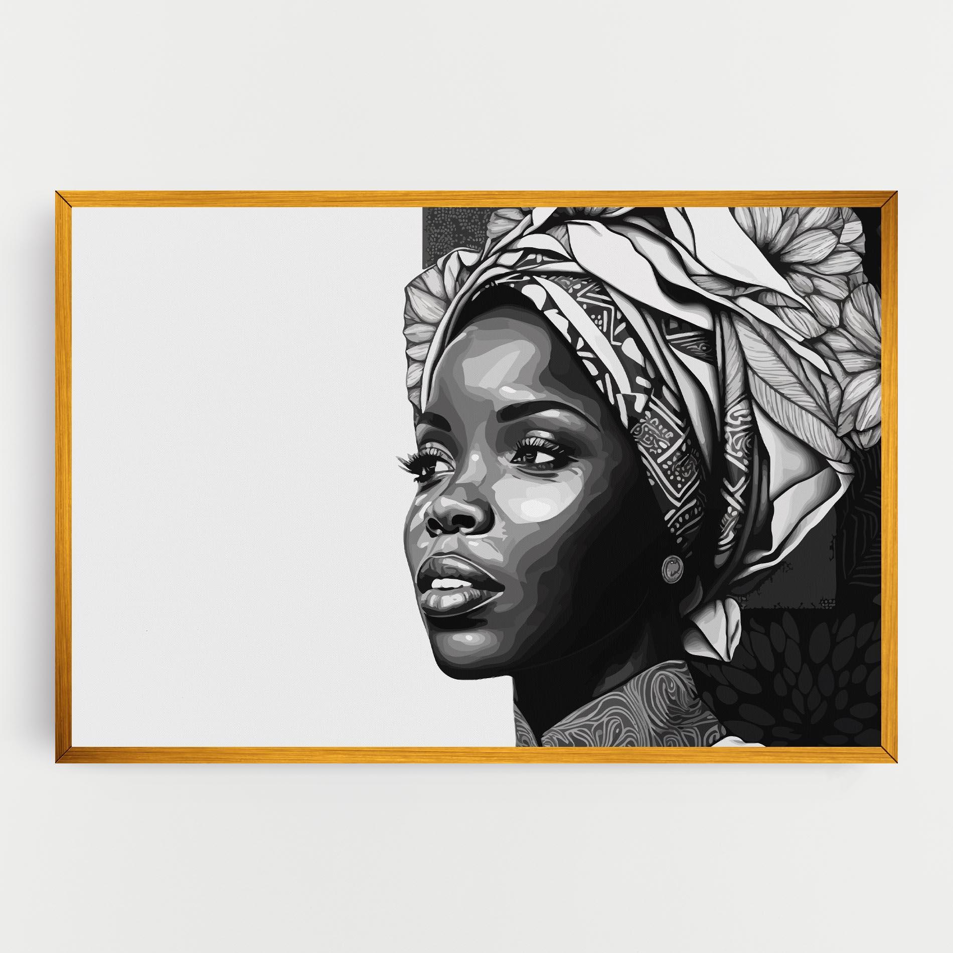 Tablou Canvas Pretty African Woman mockup 0
