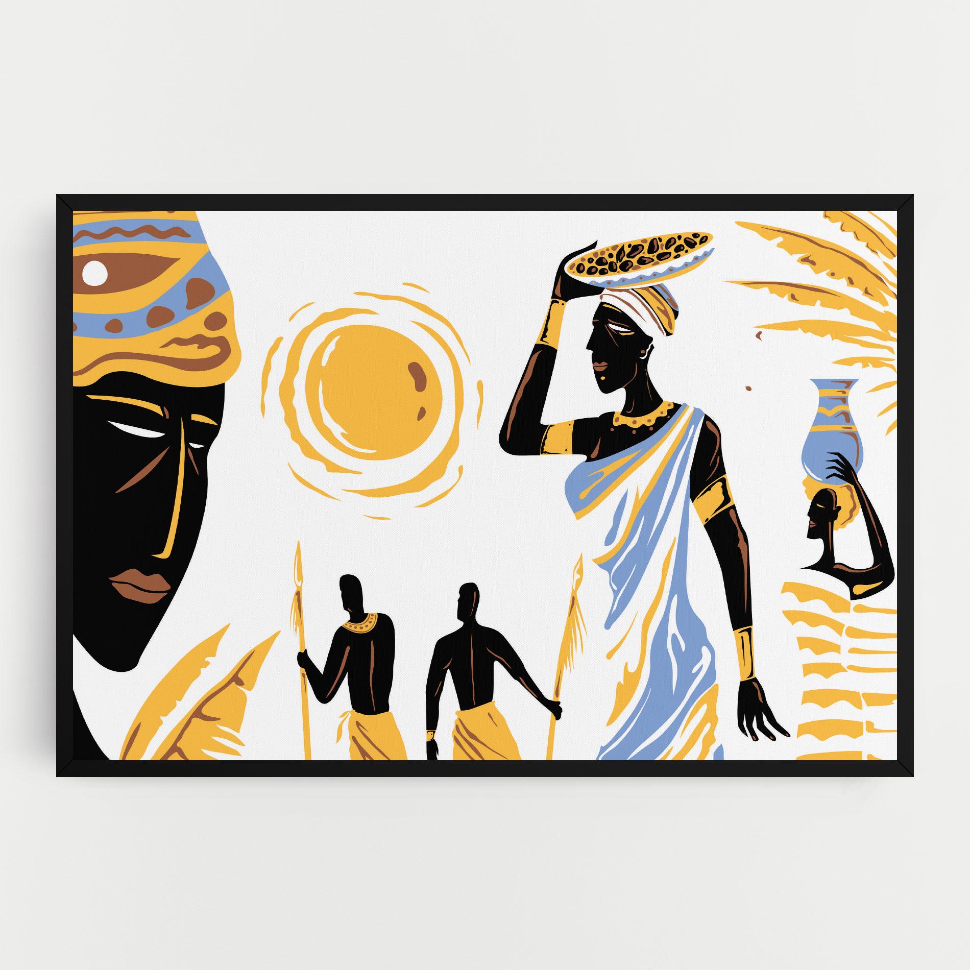 Tablou Canvas African Drawing mockup 0