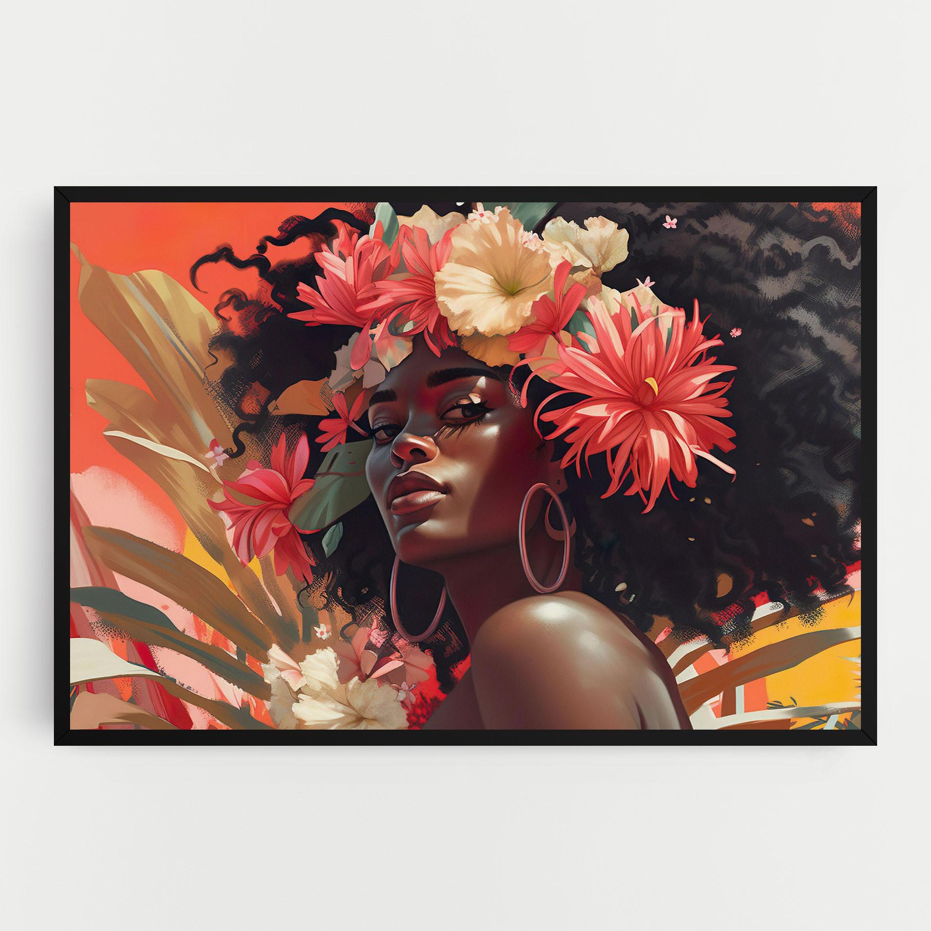 Tablou Canvas African Flower Woman mockup 0