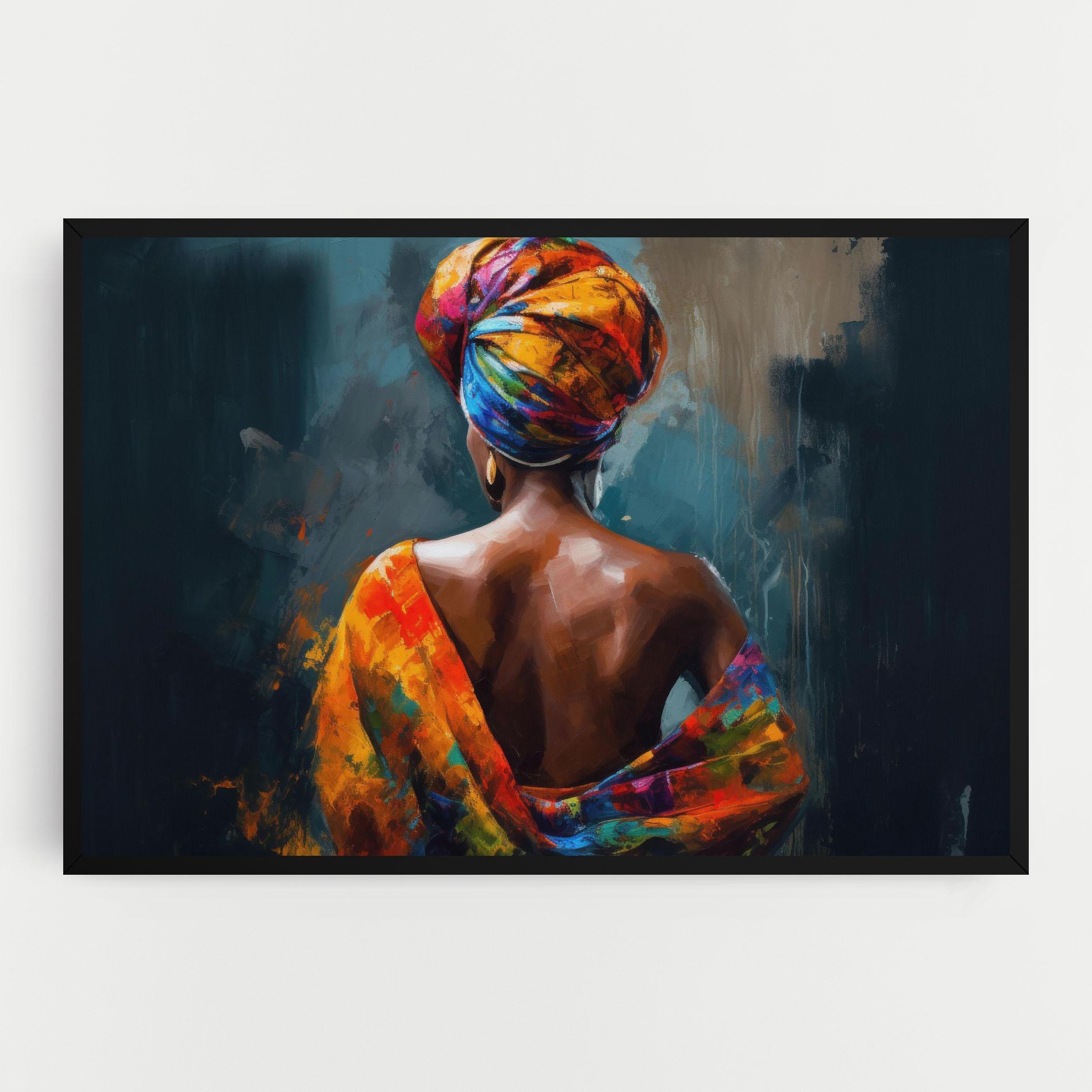 Tablou Canvas Colorful Turban Woman mockup 0