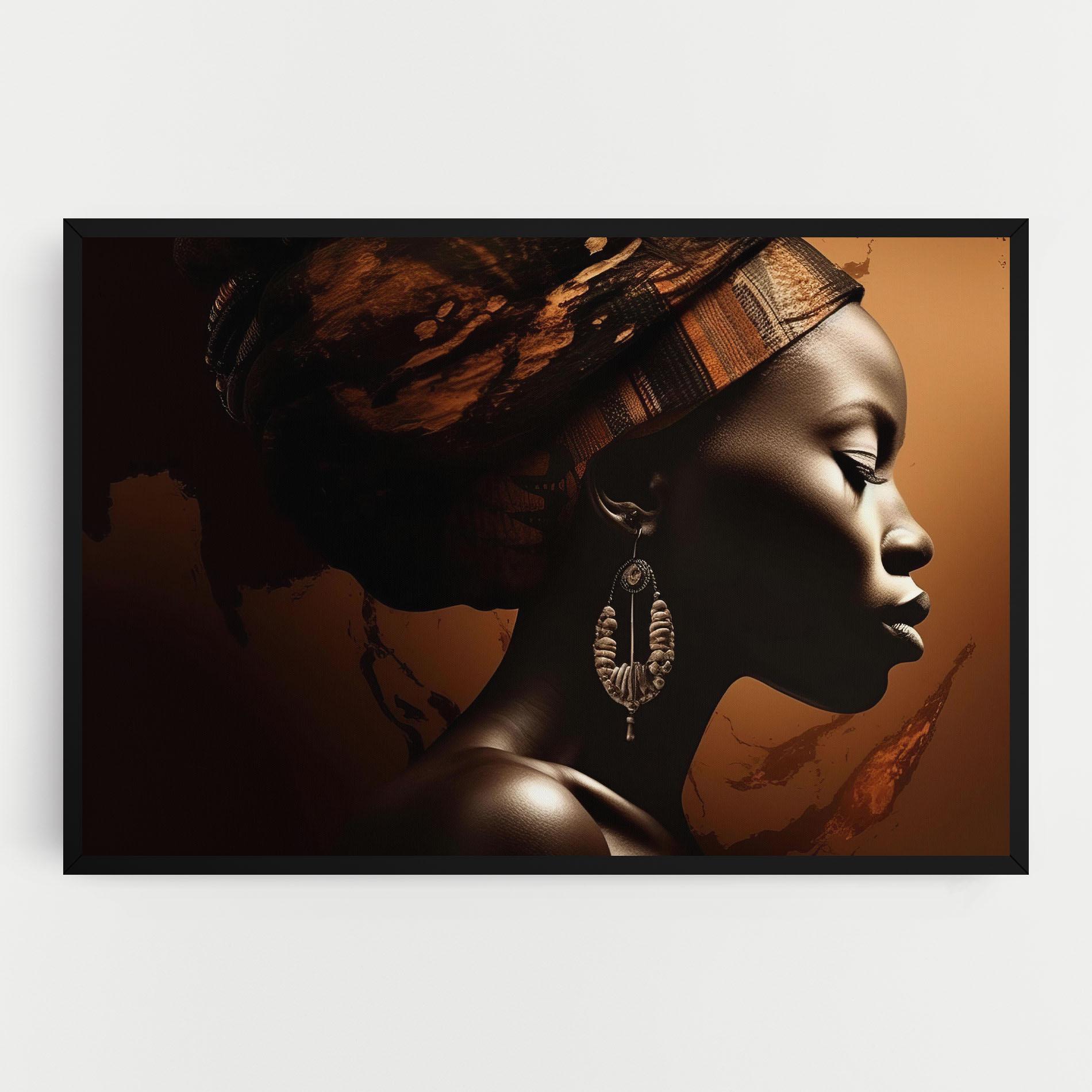 Tablou Canvas Interesting African Earrings mockup 0