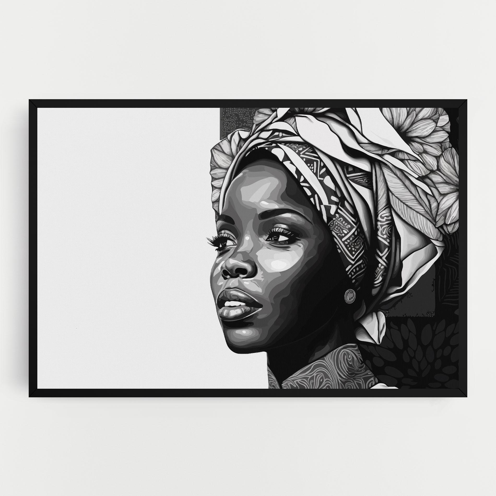 Tablou Canvas Pretty African Woman mockup 0