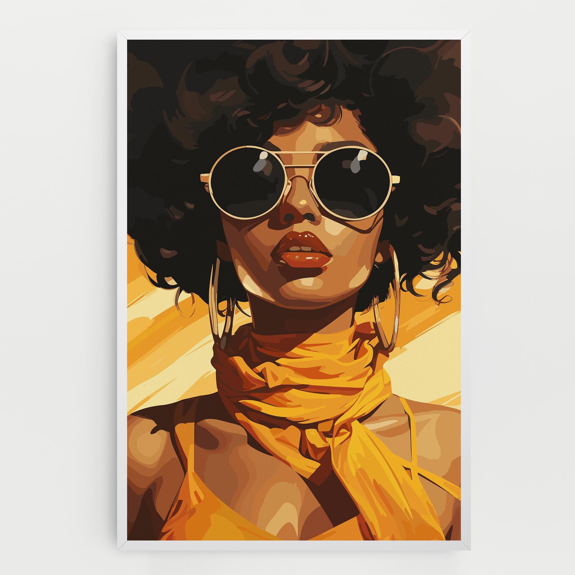 Tablou Canvas African Yellow Woman mockup 0
