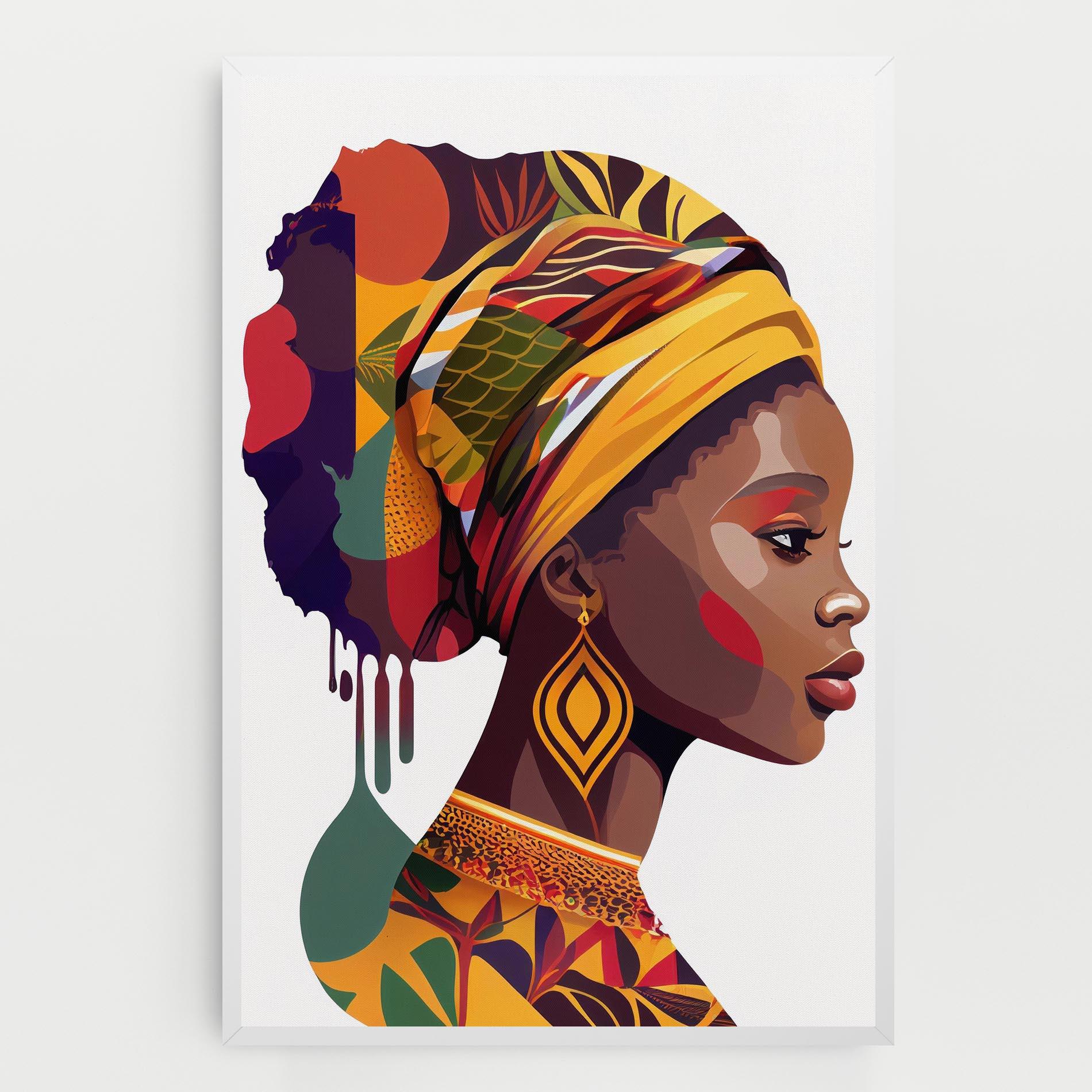 Tablou Canvas Colorful African mockup 0