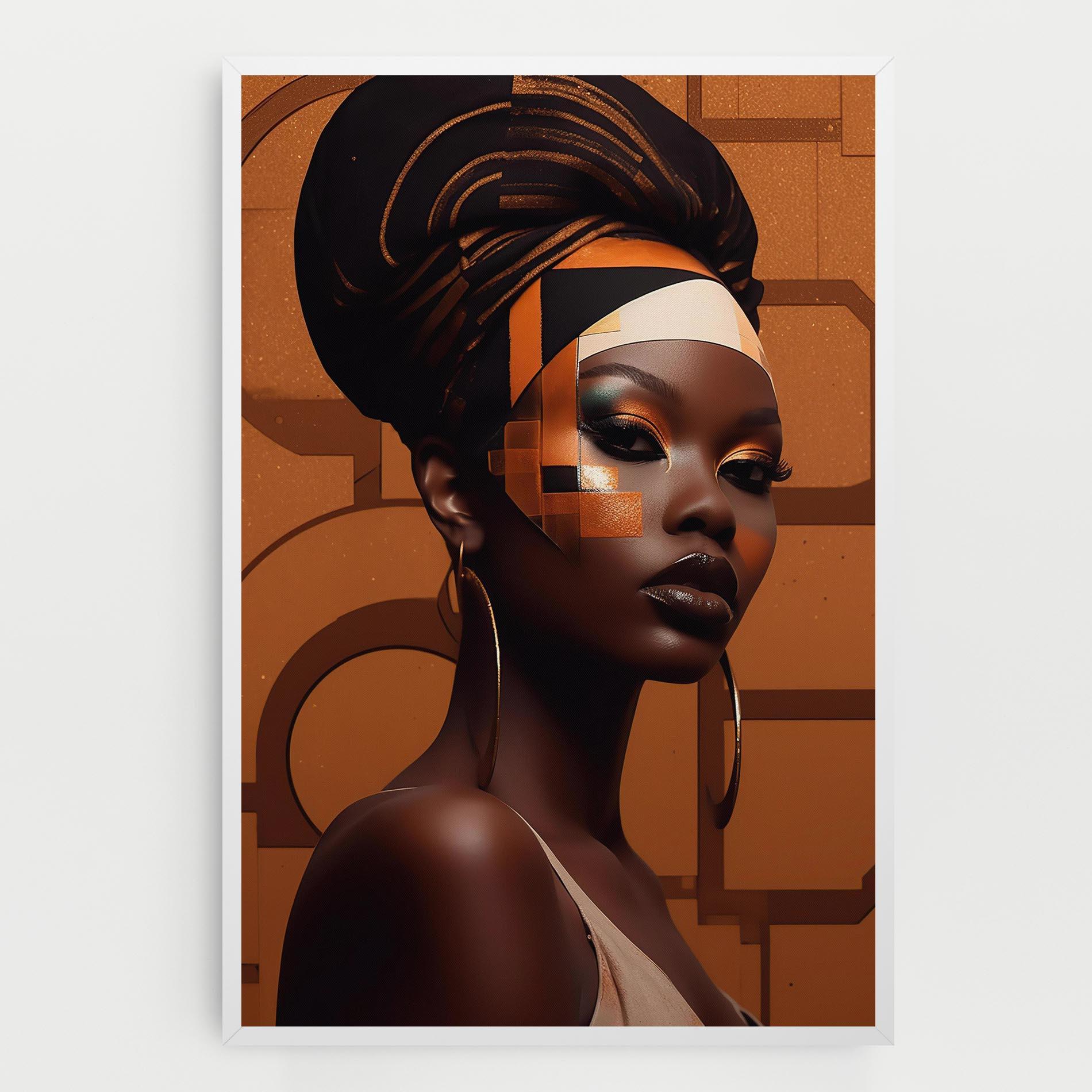 Tablou Canvas Interesting African Makeup mockup 0