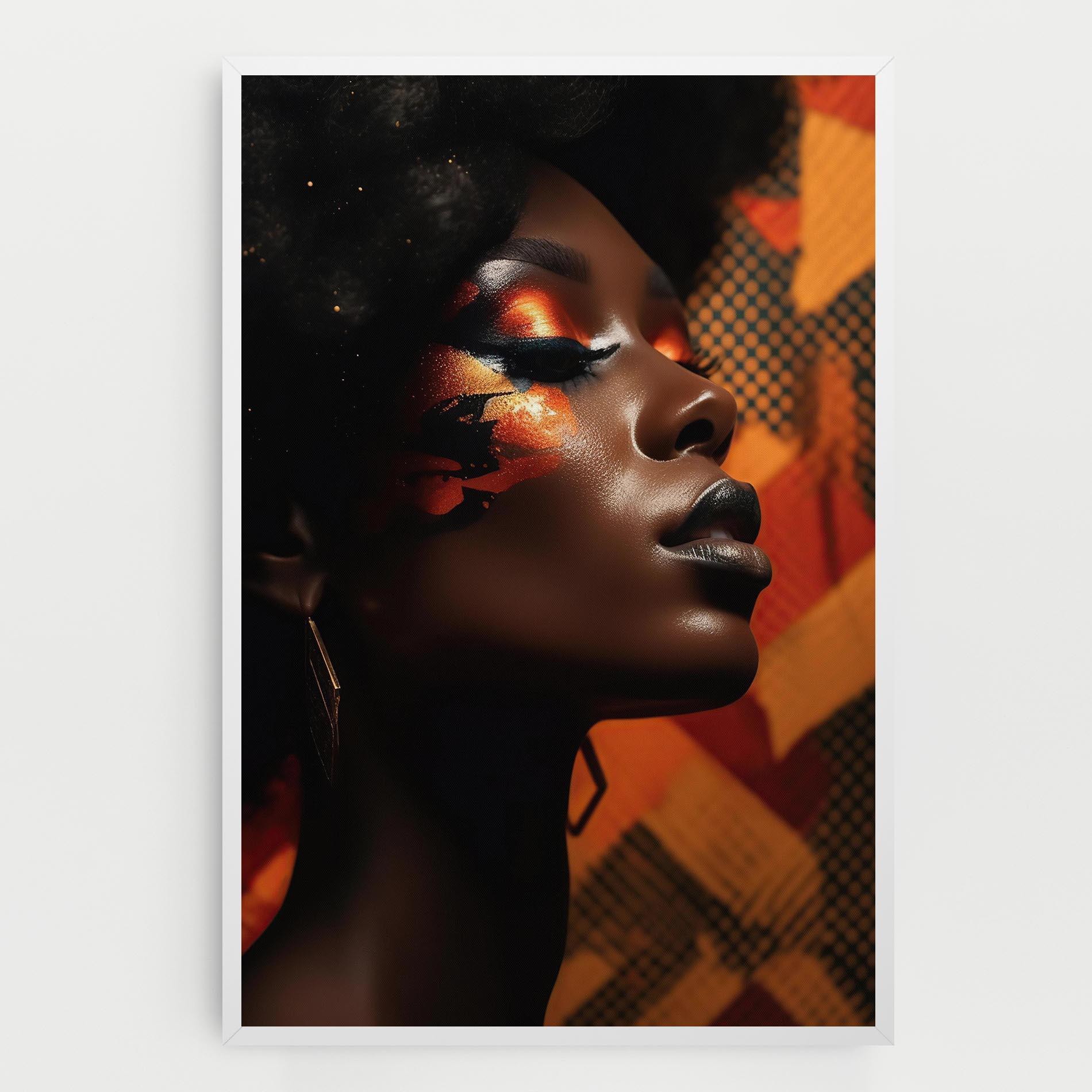 Tablou Canvas Orange Makeup Woman mockup 0