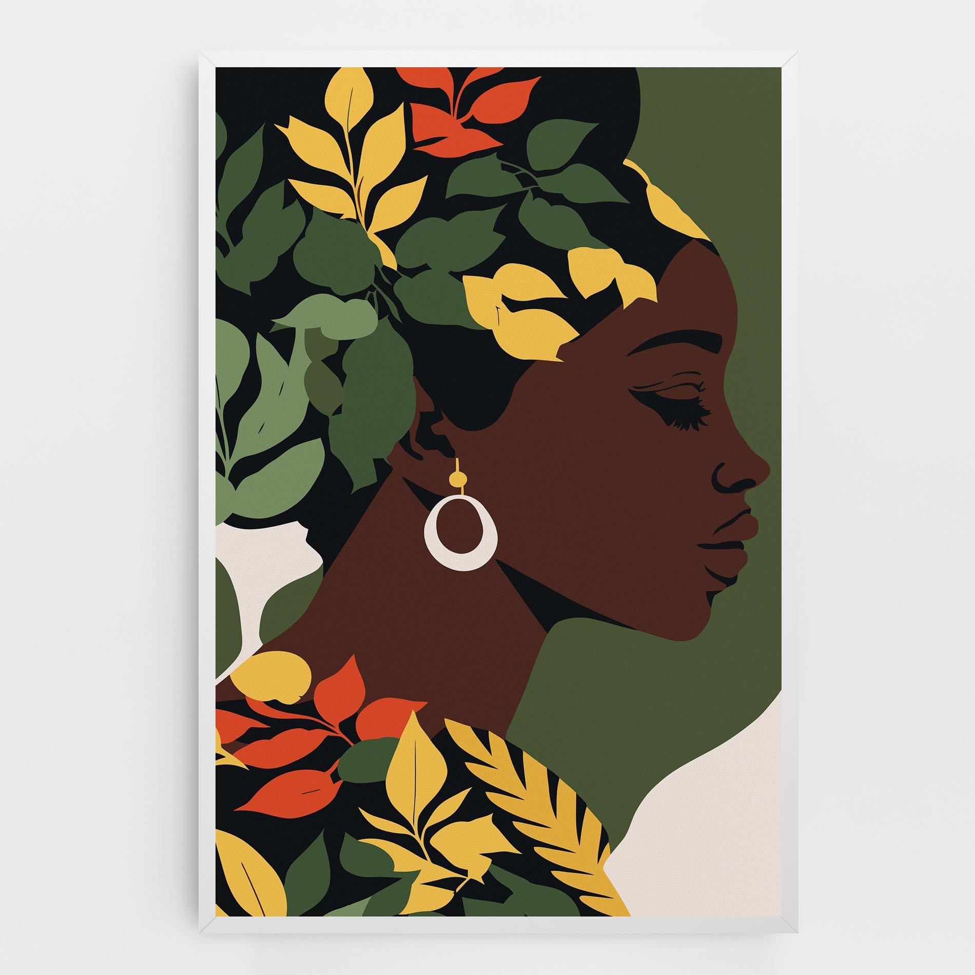 Tablou Canvas Yellow Leaf Africa mockup 0