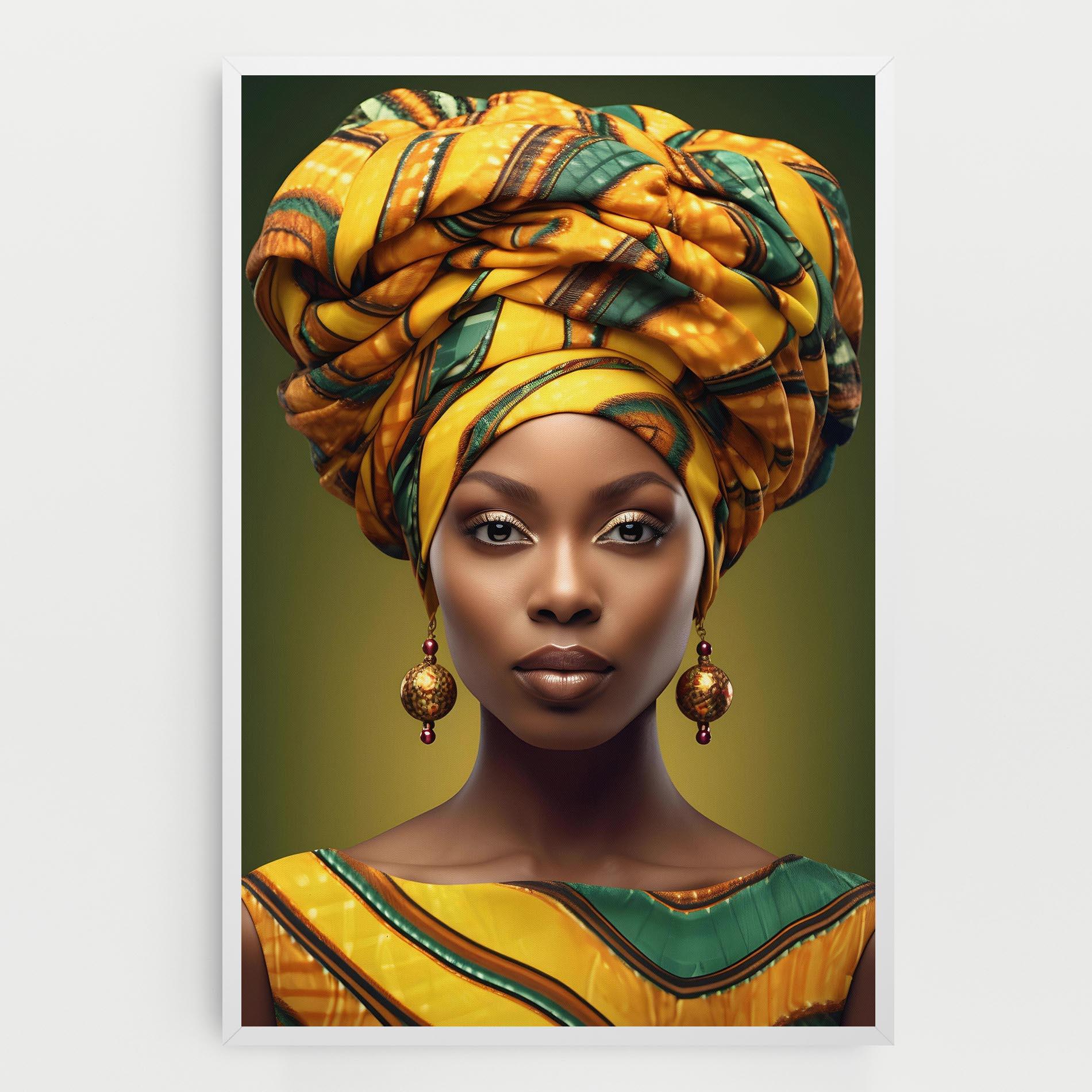 Tablou Canvas Yellow Scarf Woman mockup 0