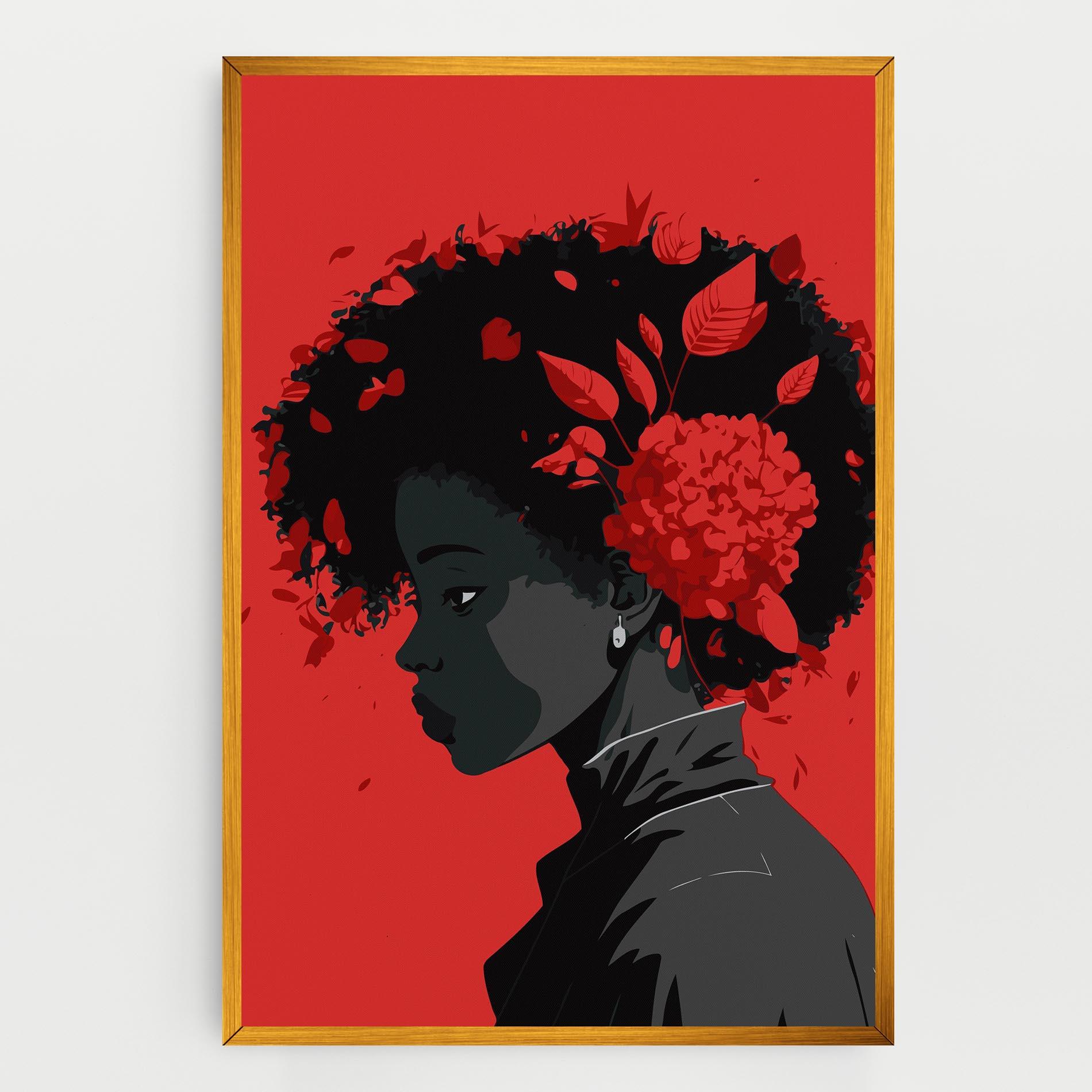 Tablou Canvas African Red Flower mockup 0