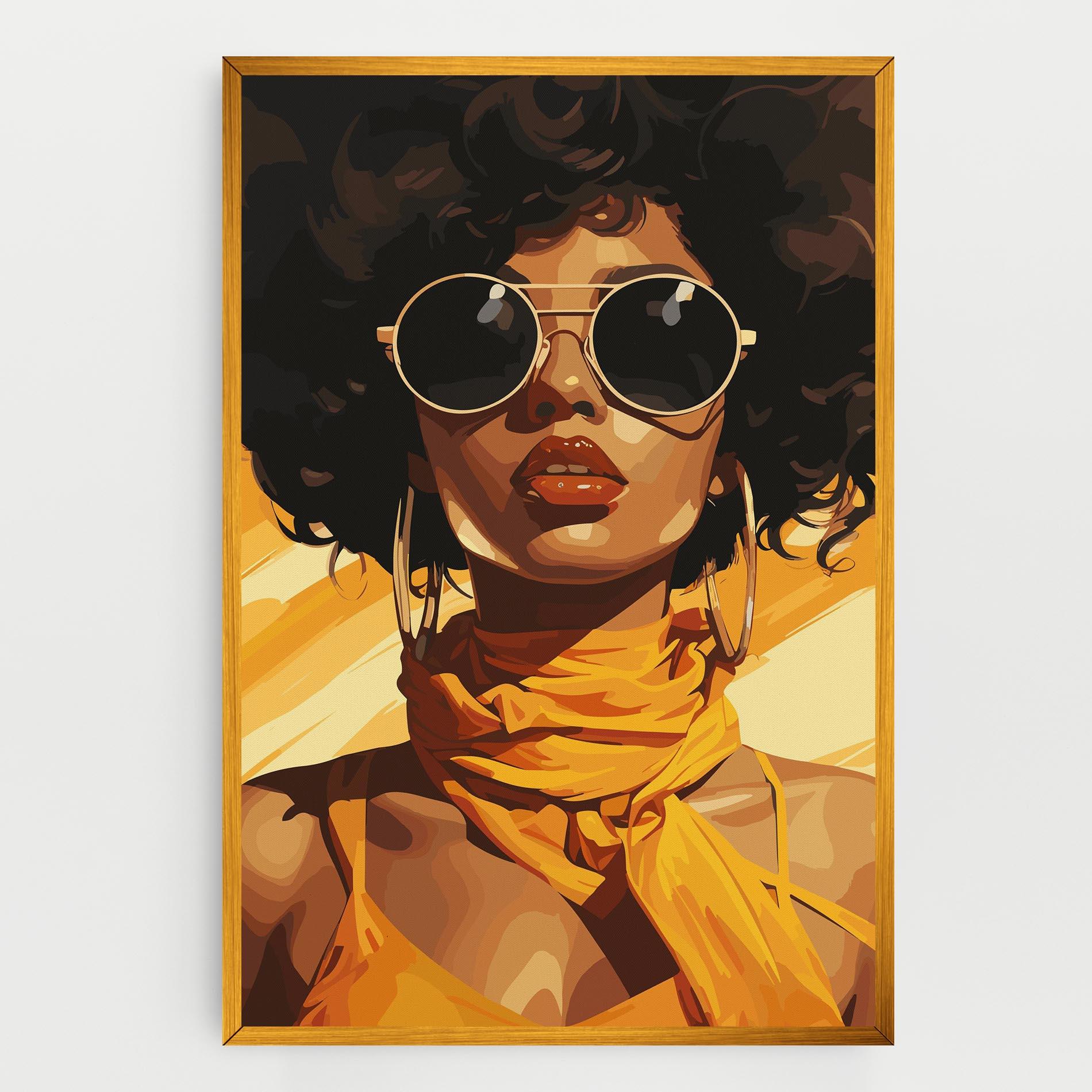 Tablou Canvas African Yellow Woman mockup 0