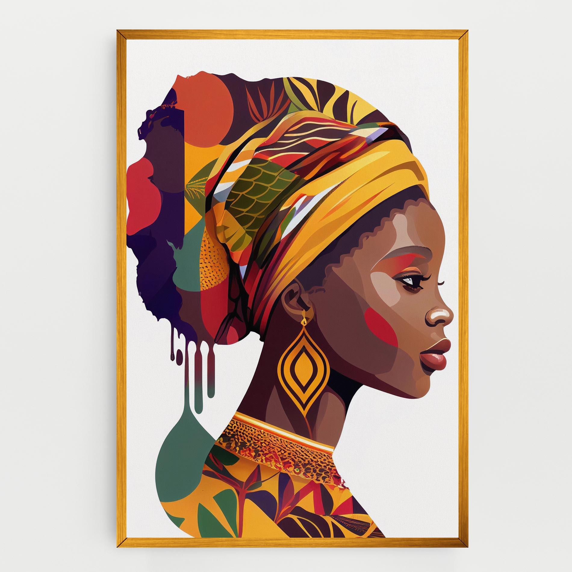 Tablou Canvas Colorful African mockup 0