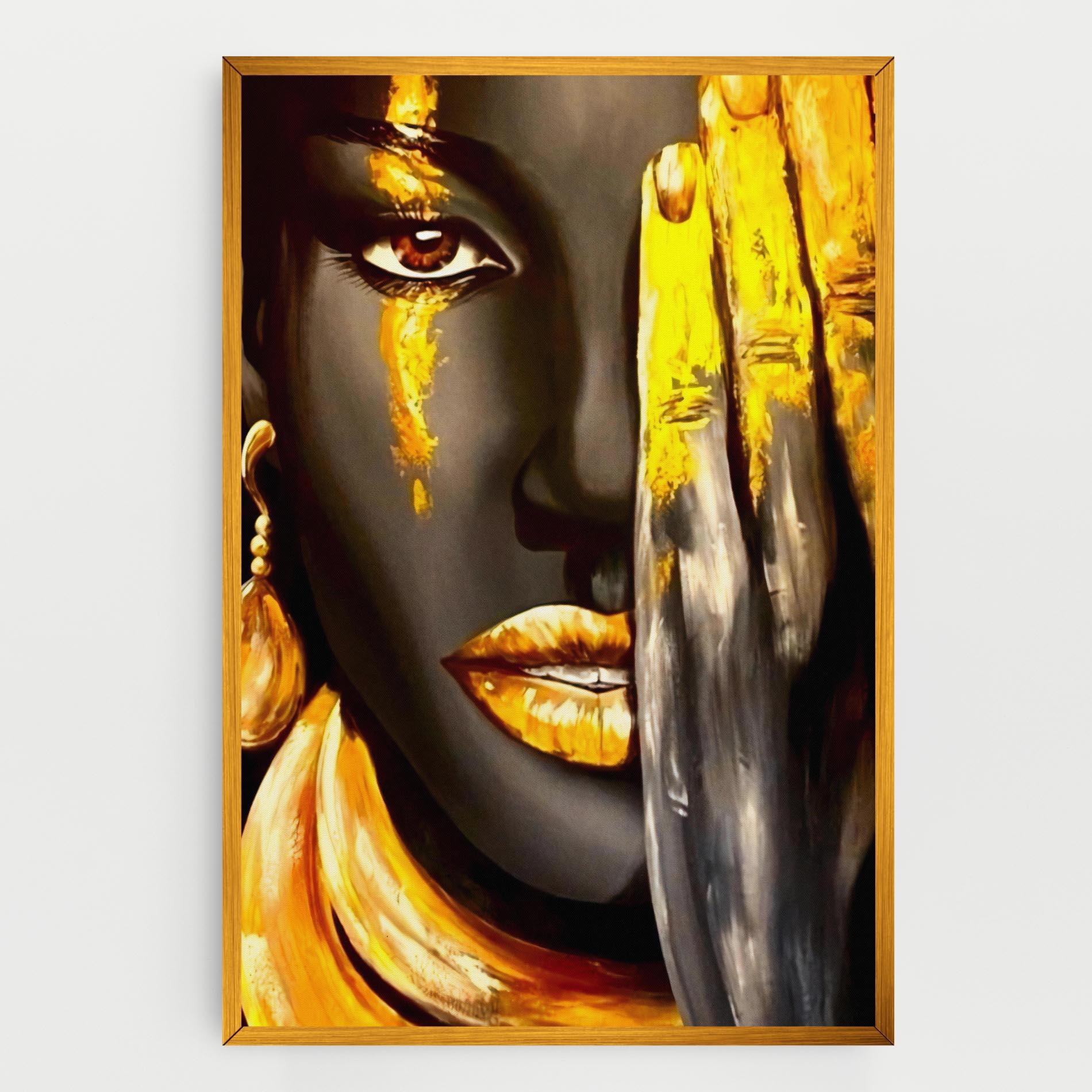 Tablou Canvas Golden African Women mockup 0