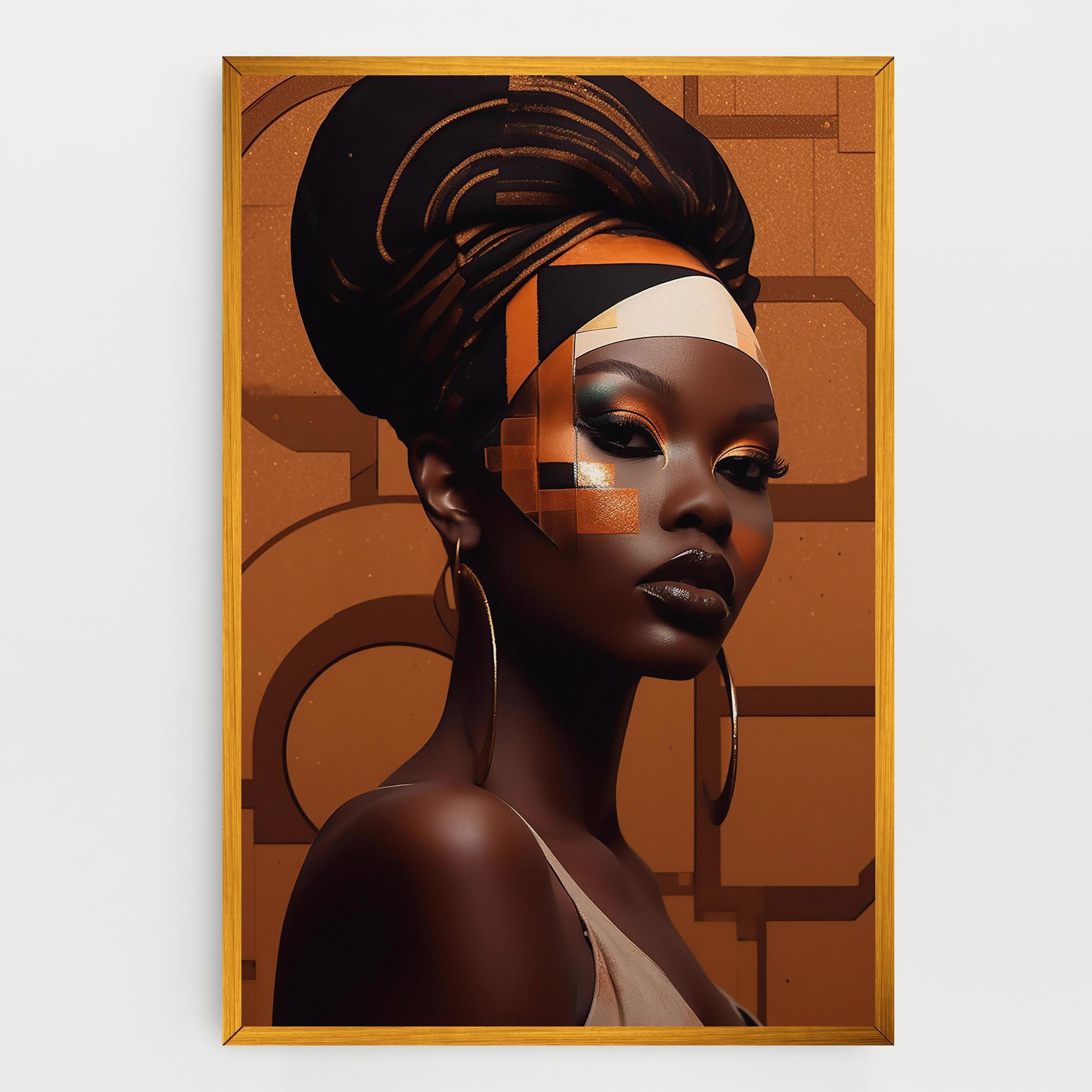 Tablou Canvas Interesting African Makeup mockup 0