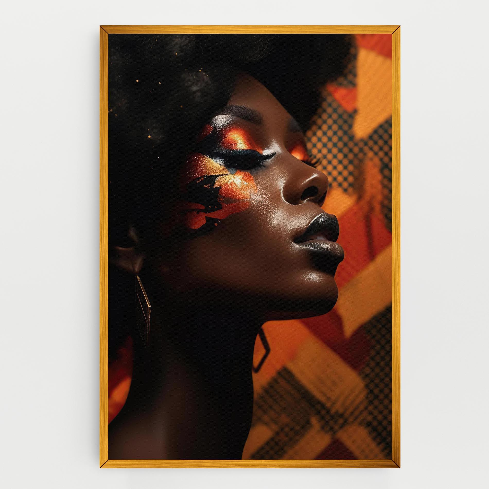 Tablou Canvas Orange Makeup Woman mockup 0