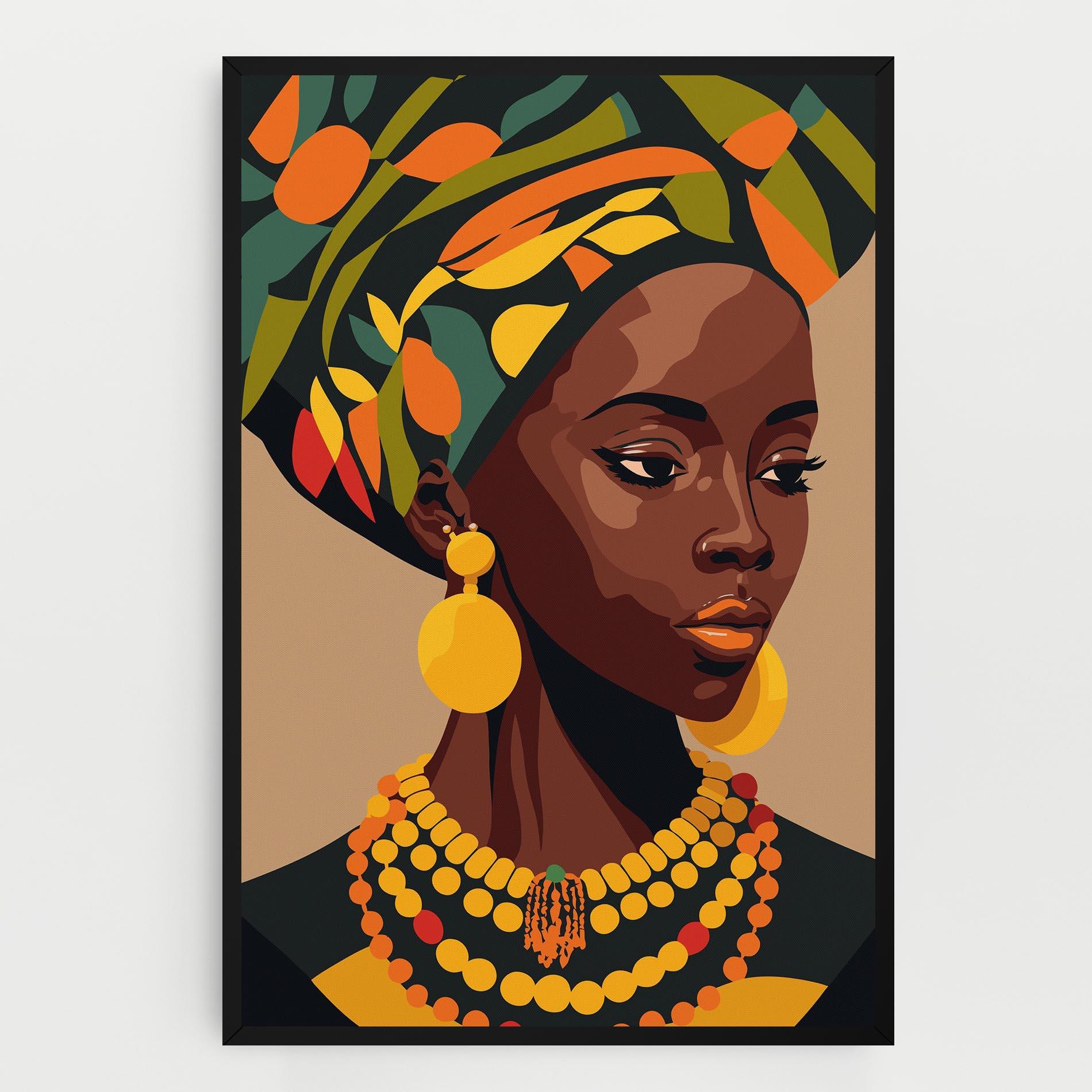 Tablou Canvas African Earrings mockup 0