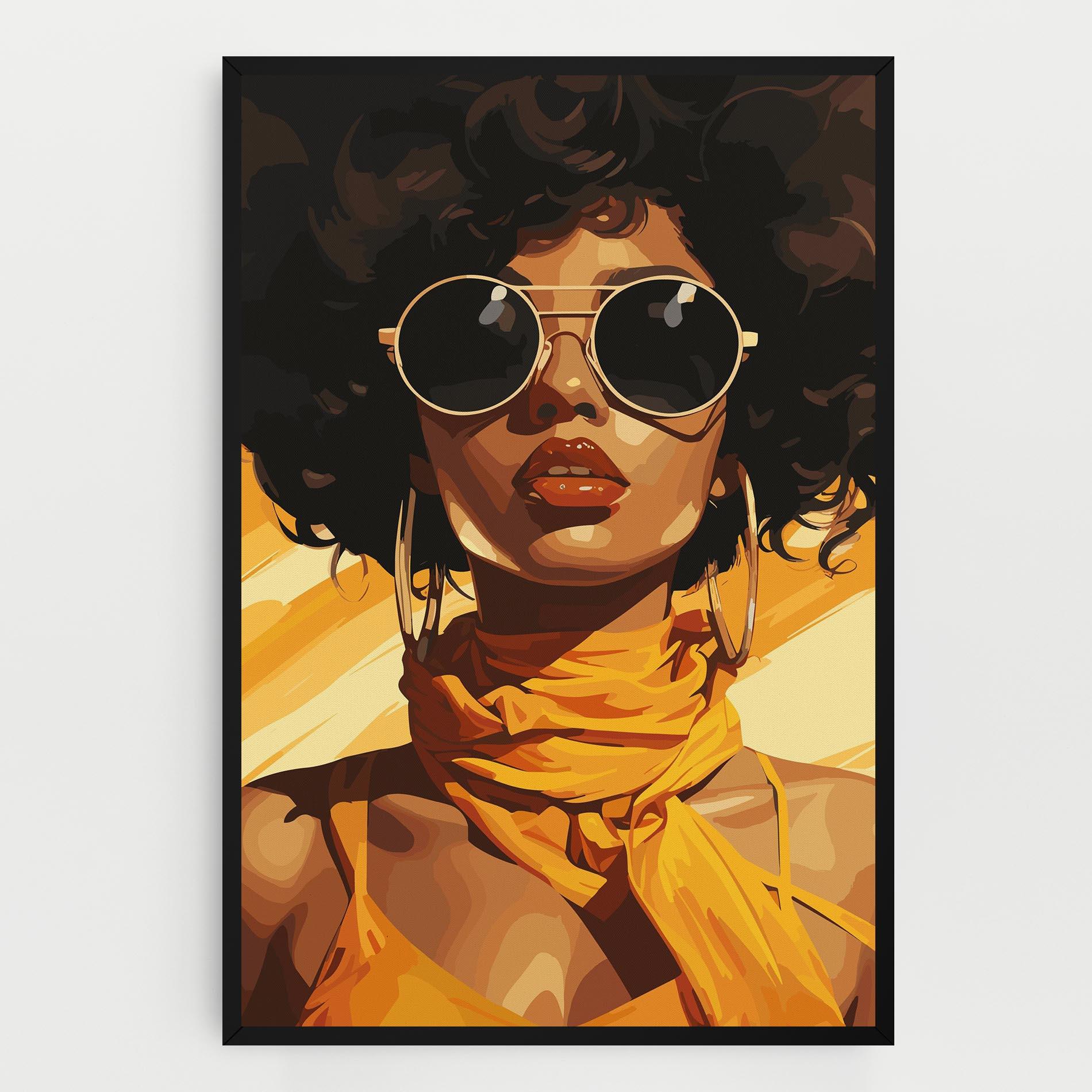 Tablou Canvas African Yellow Woman mockup 0