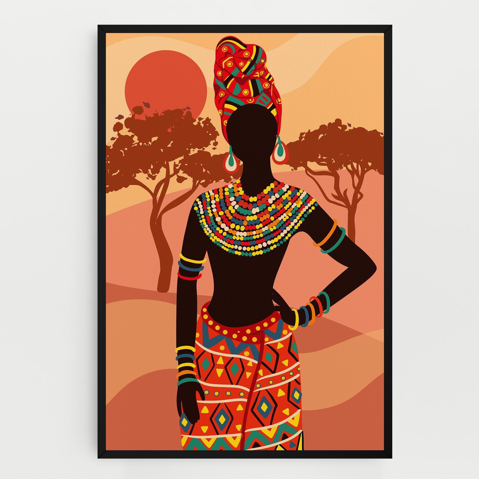 Tablou Canvas Ethnic African Color mockup 0
