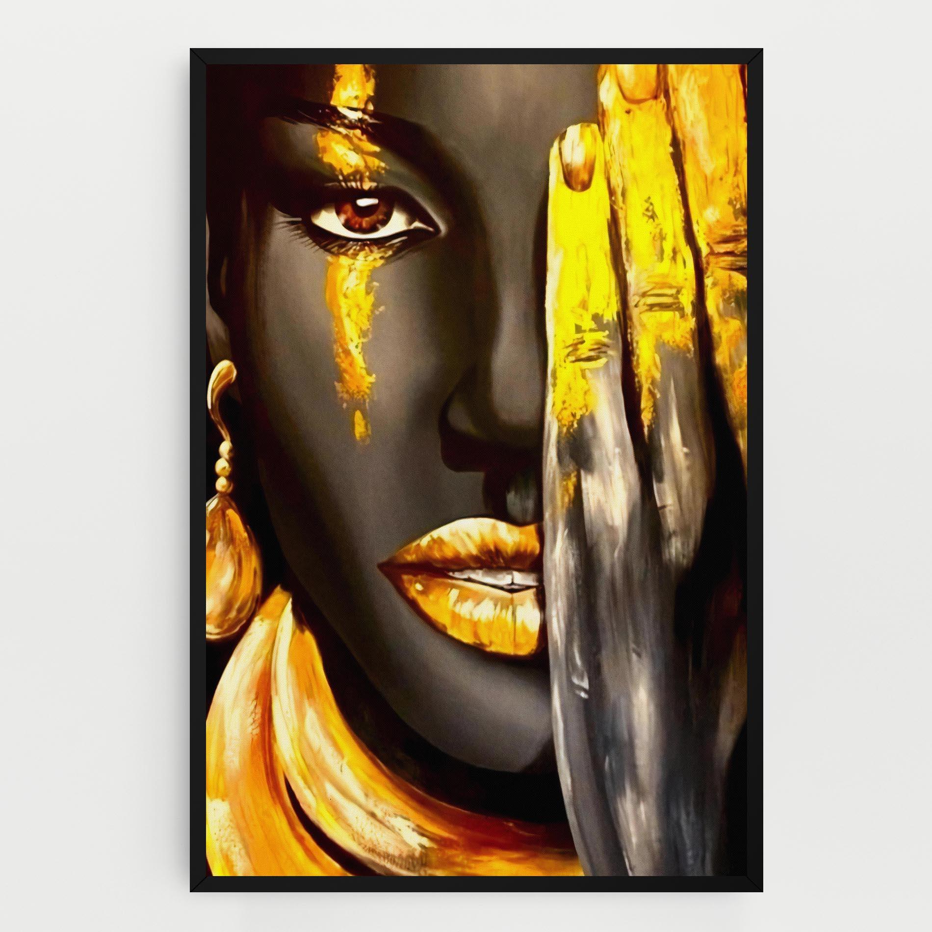 Tablou Canvas Golden African Women mockup 0