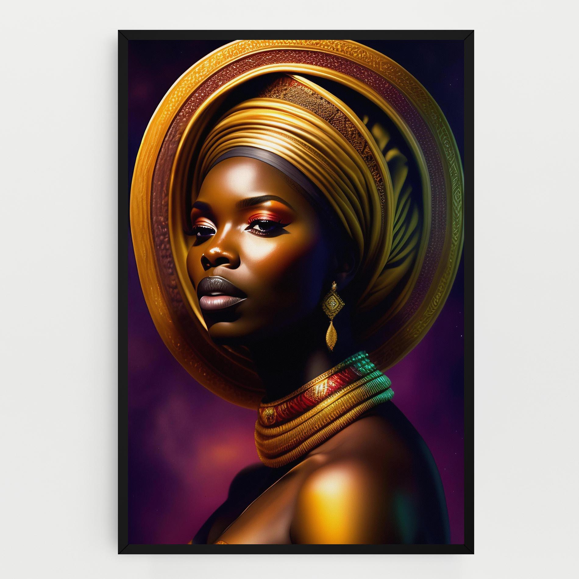 Tablou Canvas Golden Crown Woman mockup 0