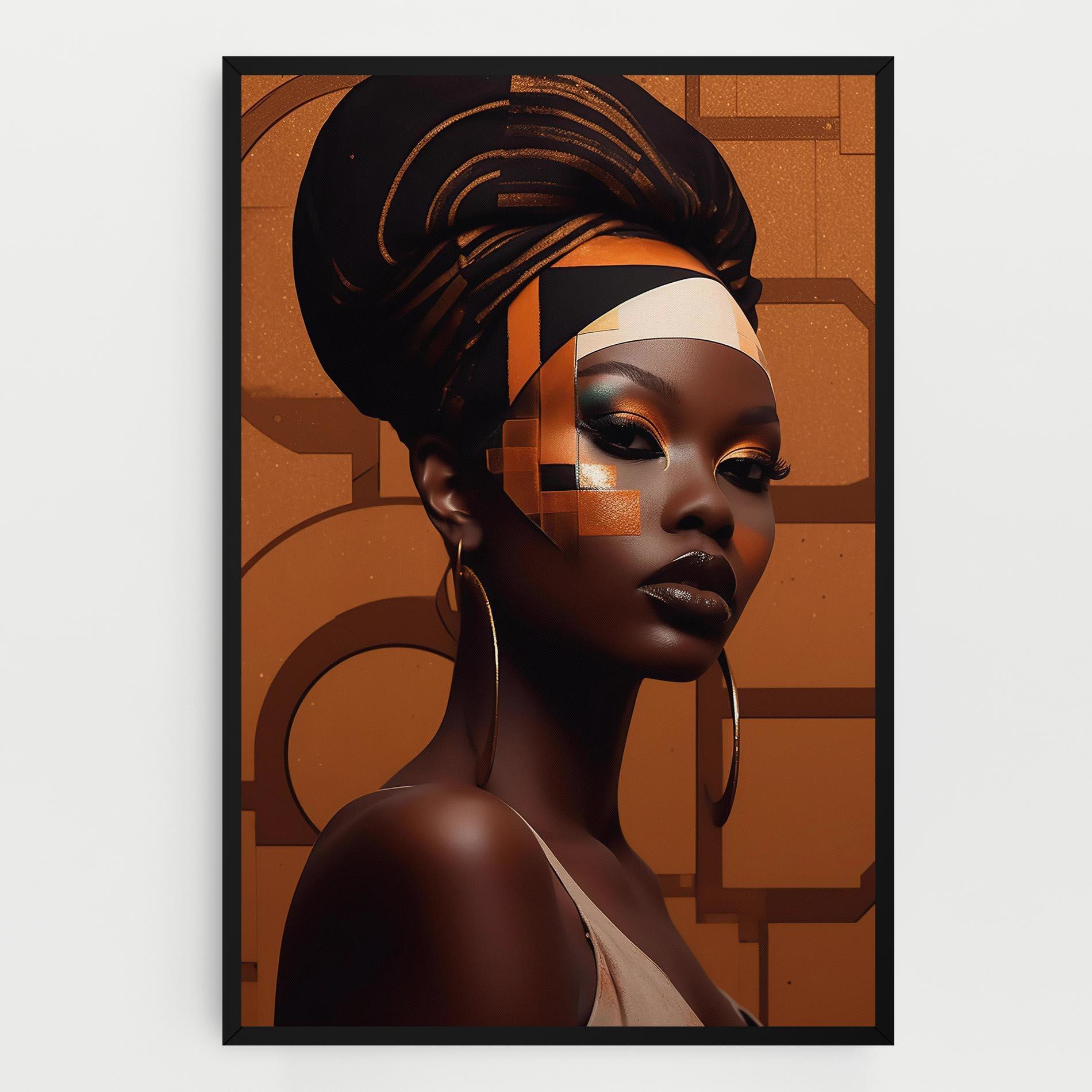Tablou Canvas Interesting African Makeup mockup 0