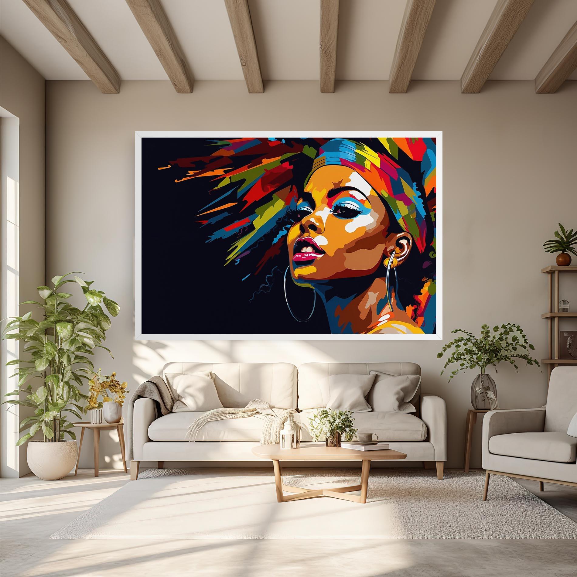 Tablou Canvas African Woman Portrait mockup 6