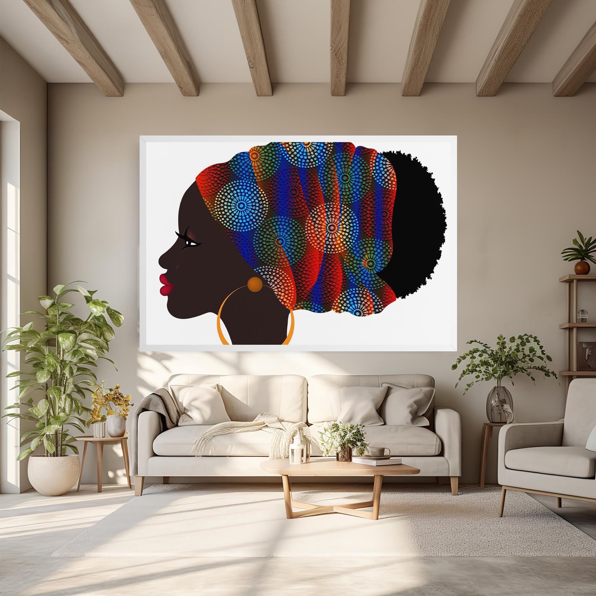 Tablou Canvas Afro Hairstyle mockup 6