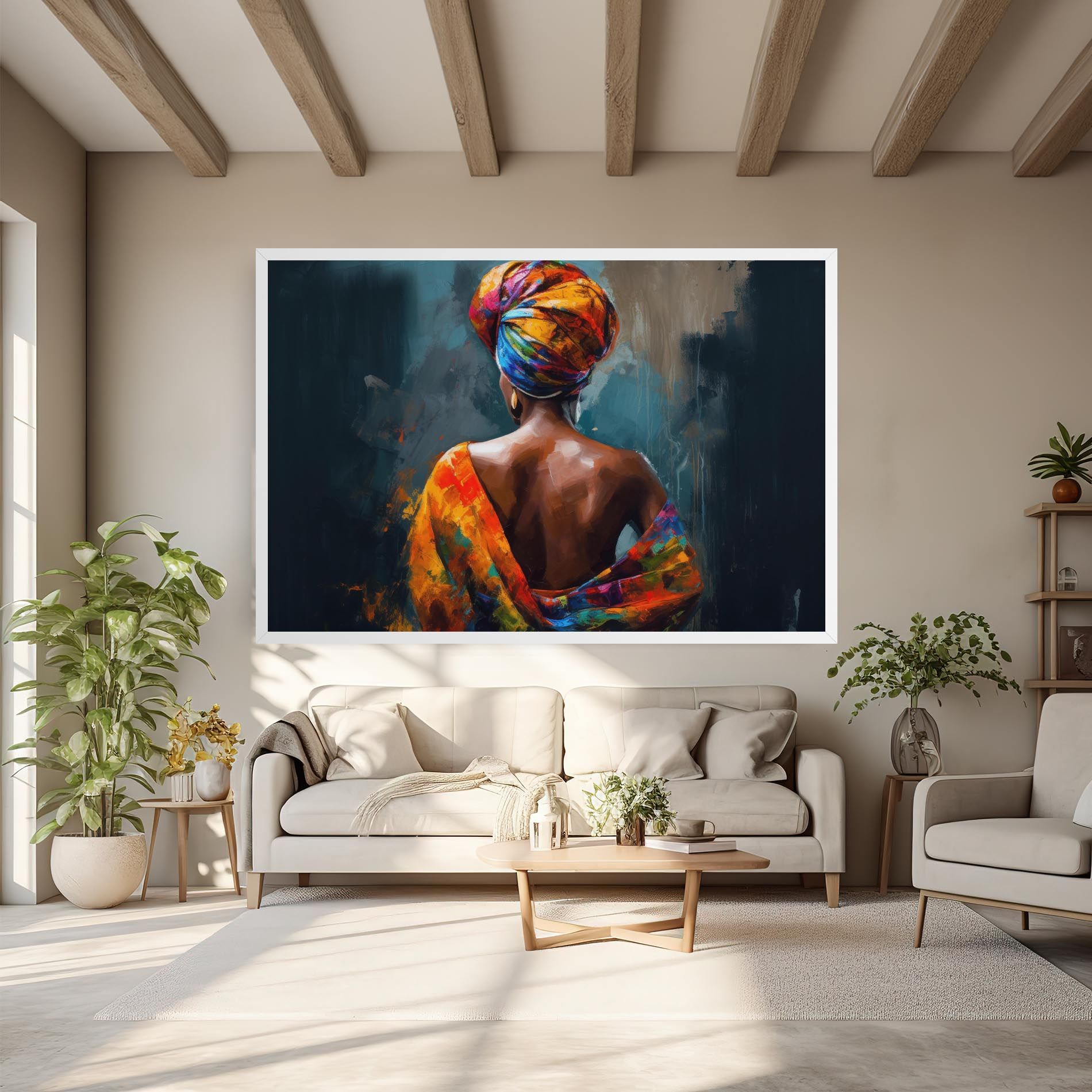 Colorful Turban Woman mockup 6