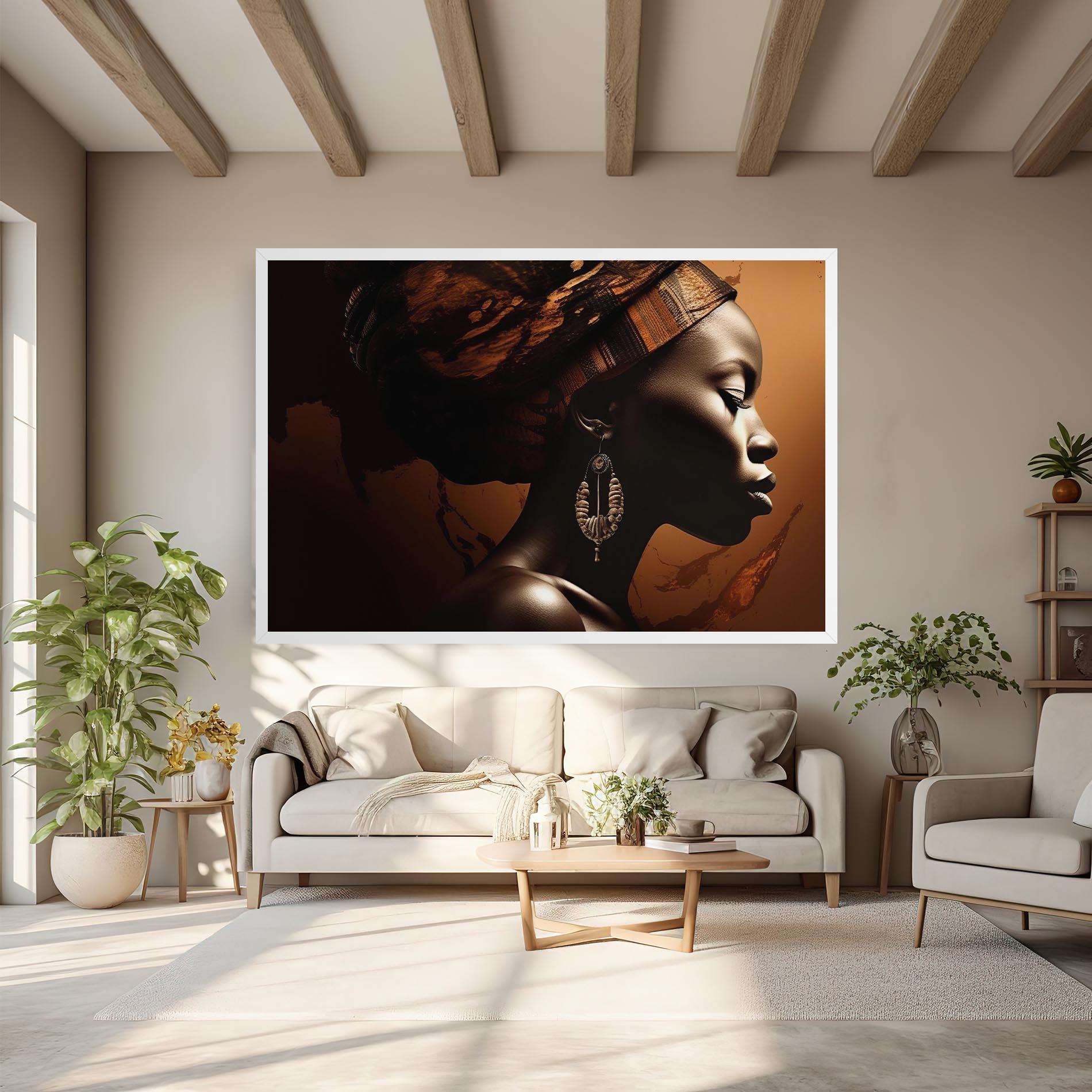 Tablou Canvas Interesting African Earrings mockup 6