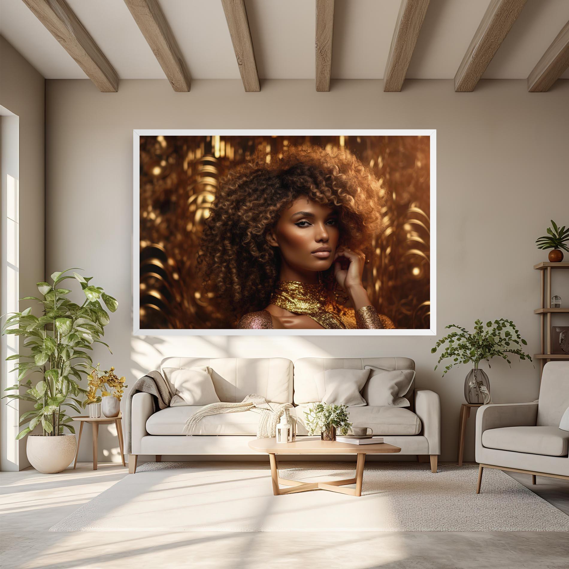 Tablou Canvas Radiant Bronze Goddess mockup 6