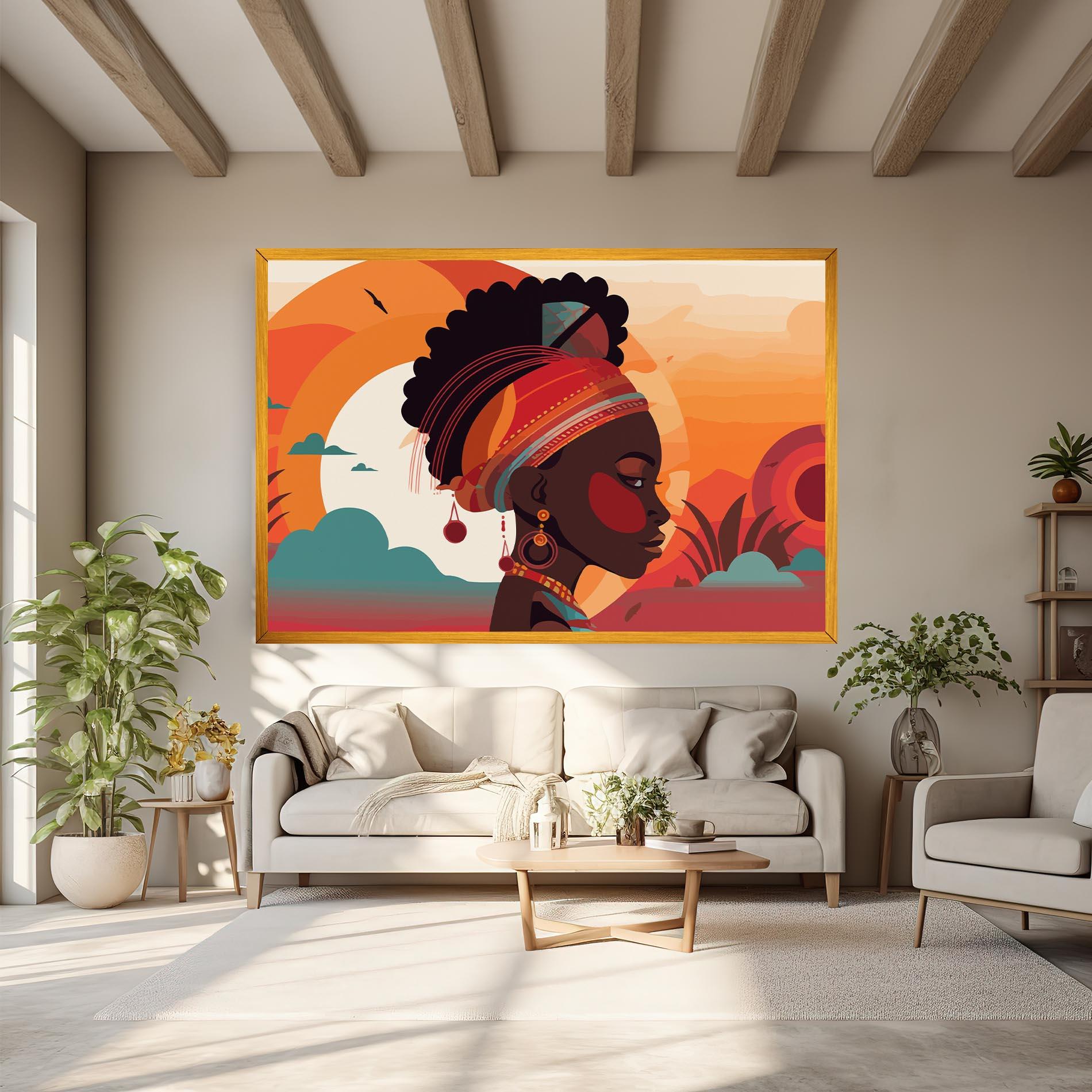 Tablou Canvas African Lady Art mockup 6