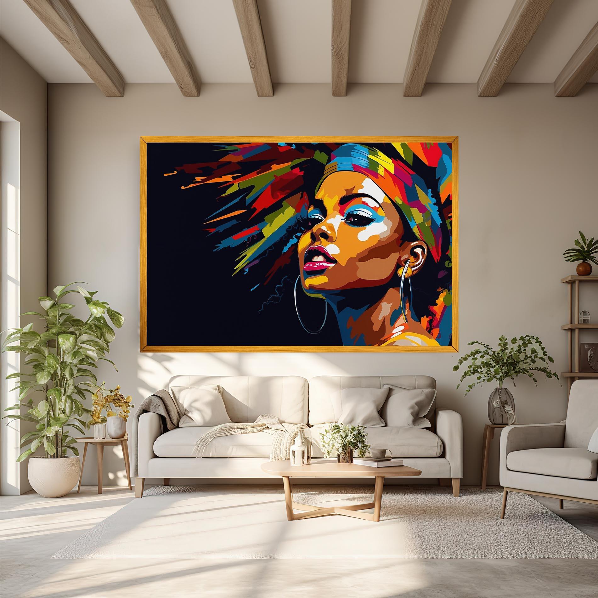 Tablou Canvas African Woman Portrait mockup 6