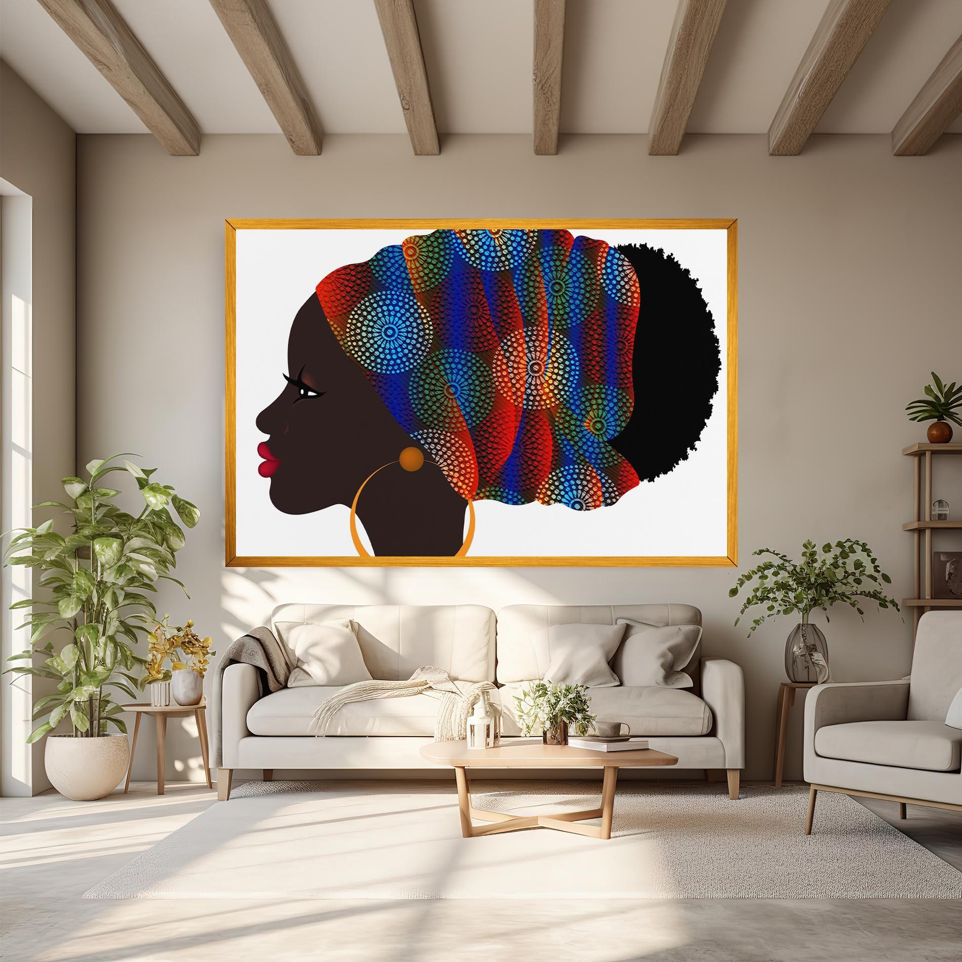 Tablou Canvas Afro Hairstyle mockup 6