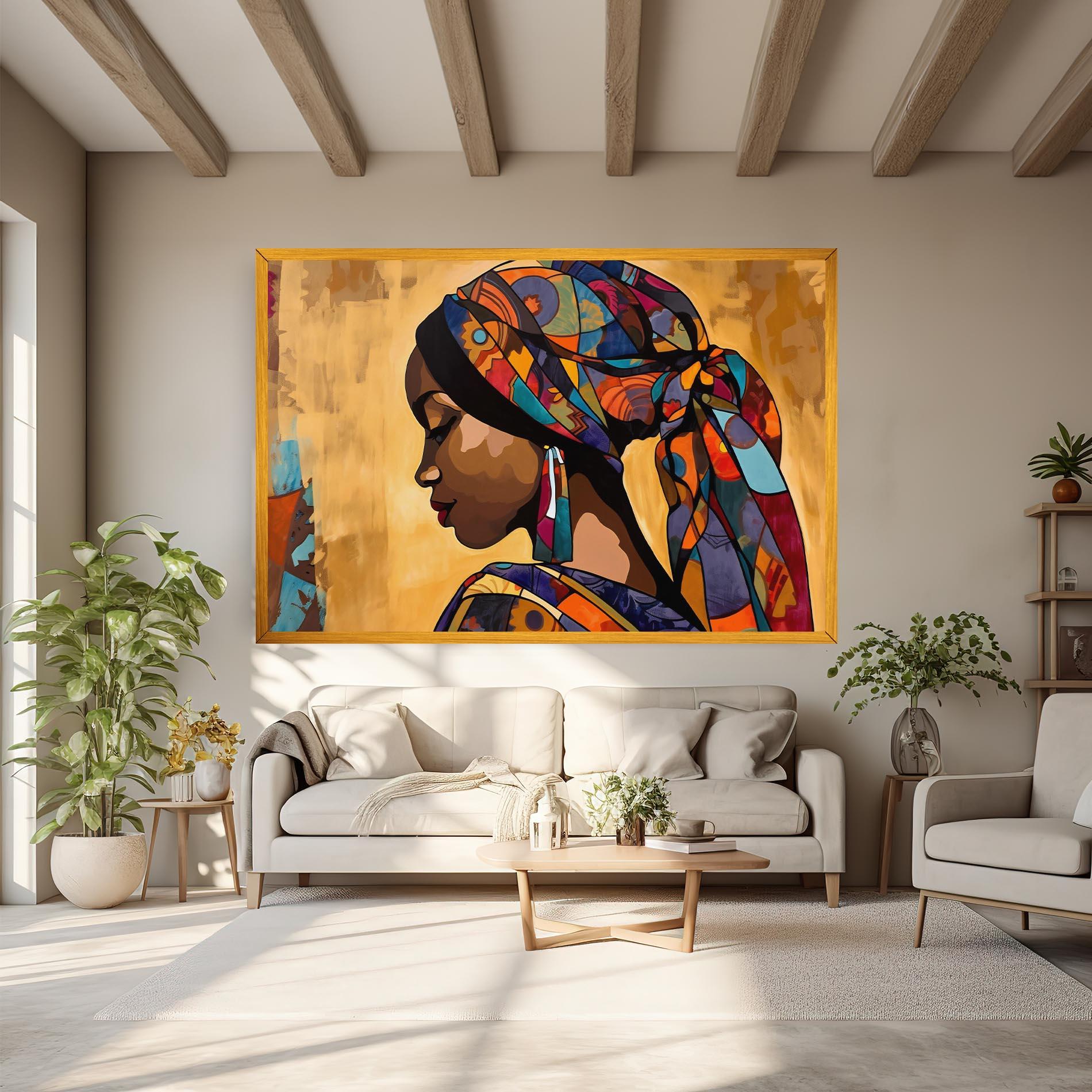 Tablou Canvas Headscarf Pretty Woman mockup 6